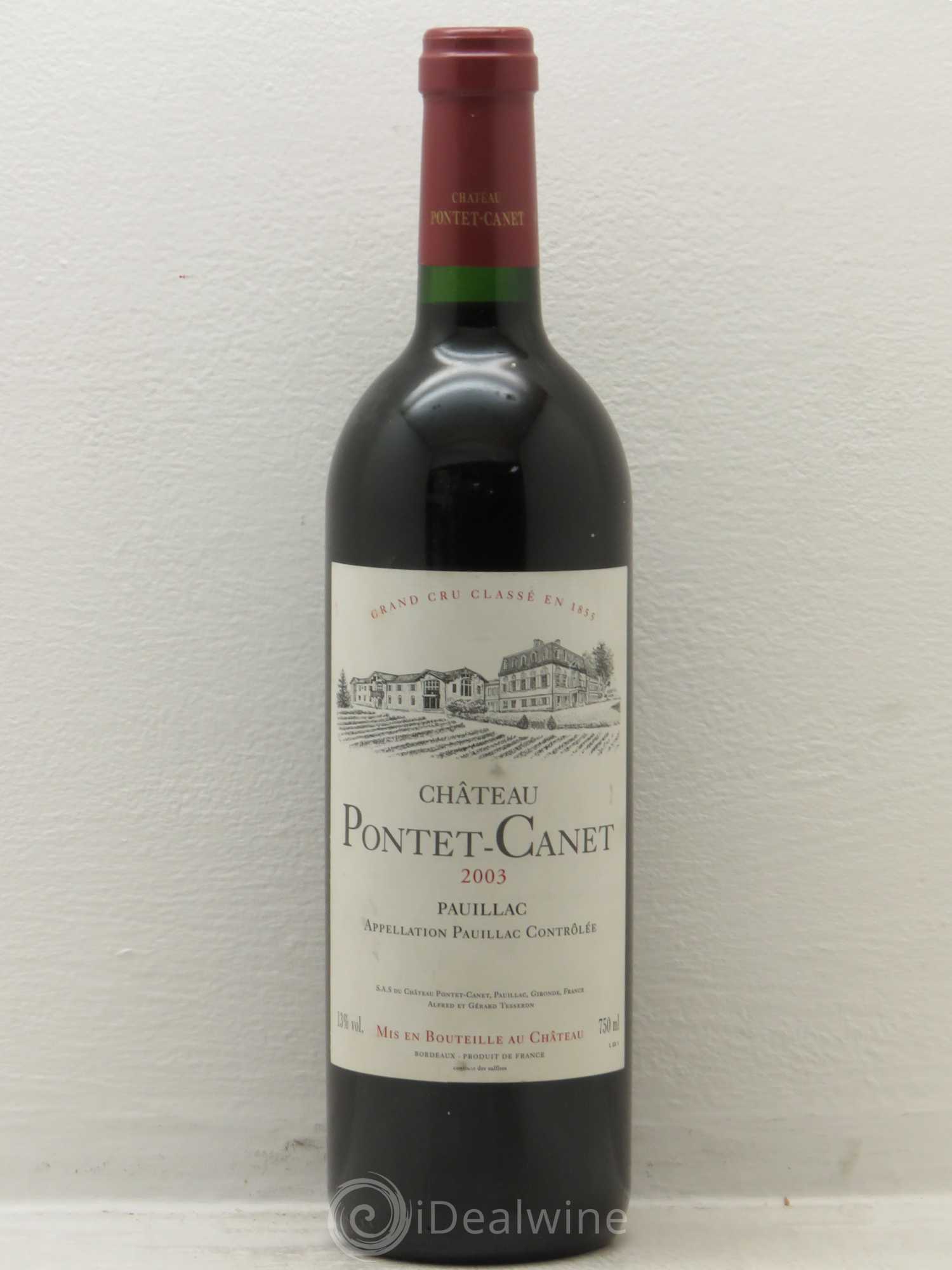 Château Pontet Canet 5ème Grand Cru Classé 2003 - Lot de 1 bouteille - 0