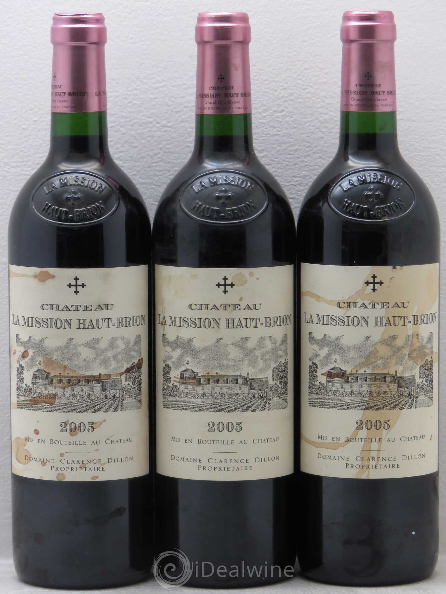 Château la Mission Haut-Brion Cru Classé de Graves 2005 - Lot de 3 bouteilles - 0