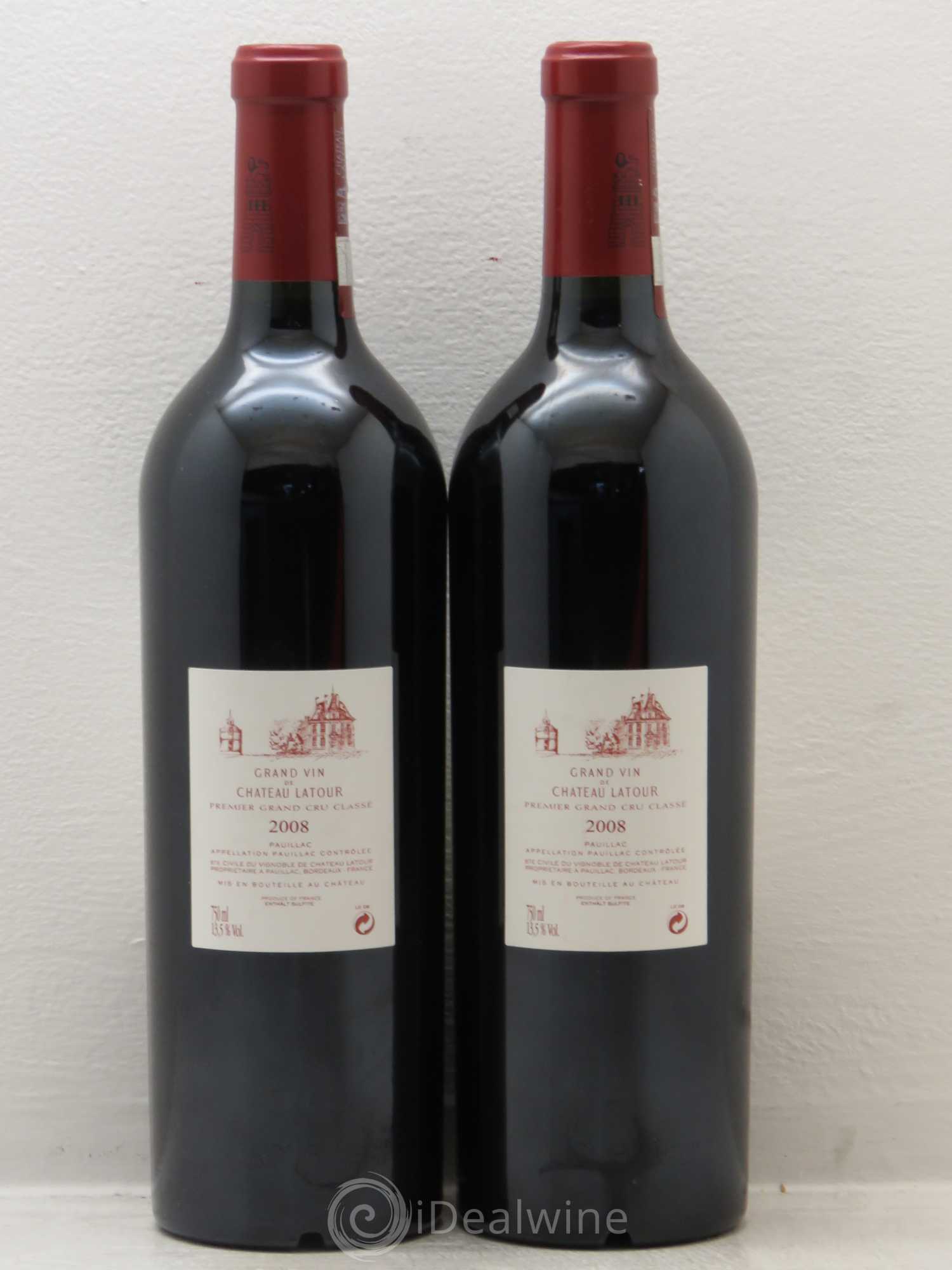 Château Latour 1er Grand Cru Classé 2008 - Lot de 2 bouteilles - 0