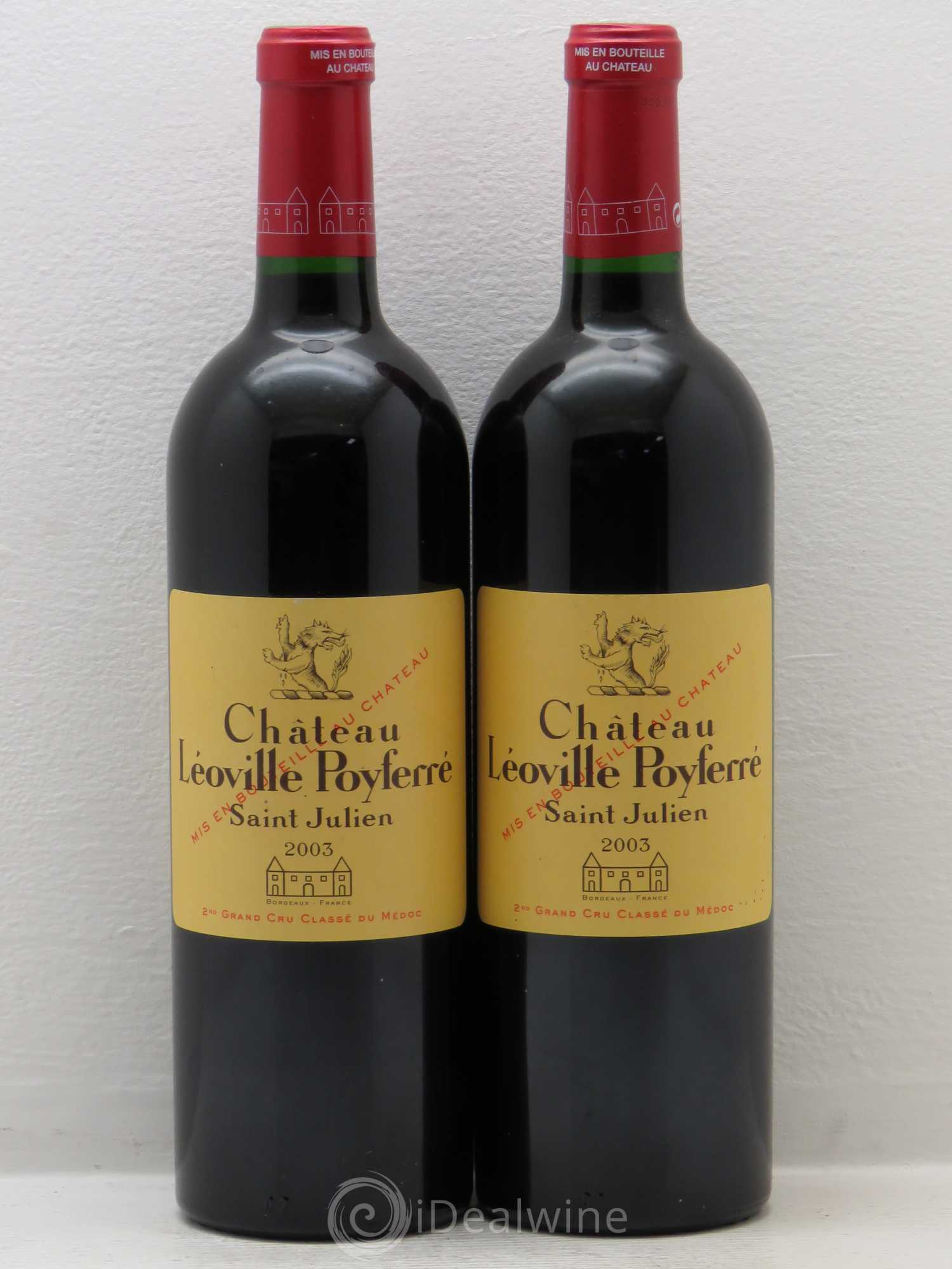 Château Léoville Poyferré 2ème Grand Cru Classé 2003 - Lot de 2 bouteilles - 0