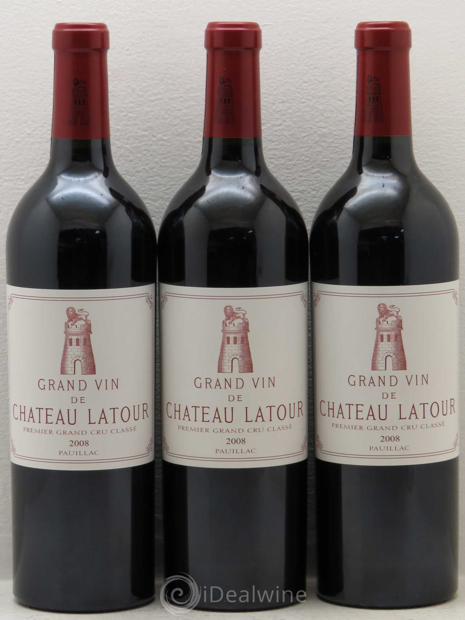 Château Latour 1er Grand Cru Classé 2008 - Lot de 3 bouteilles - 0