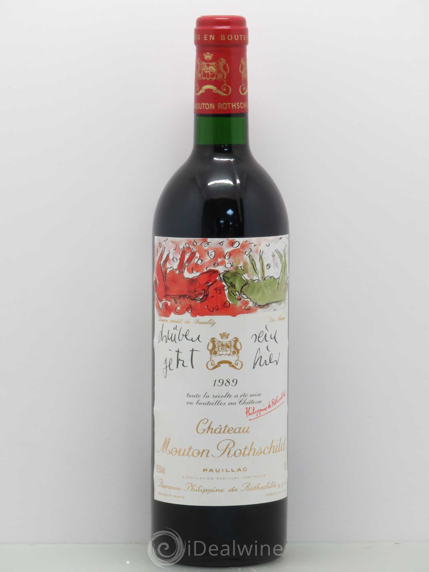 Château Mouton Rothschild 1er Grand Cru Classé 1989 - Lot de 1 bouteille - 0