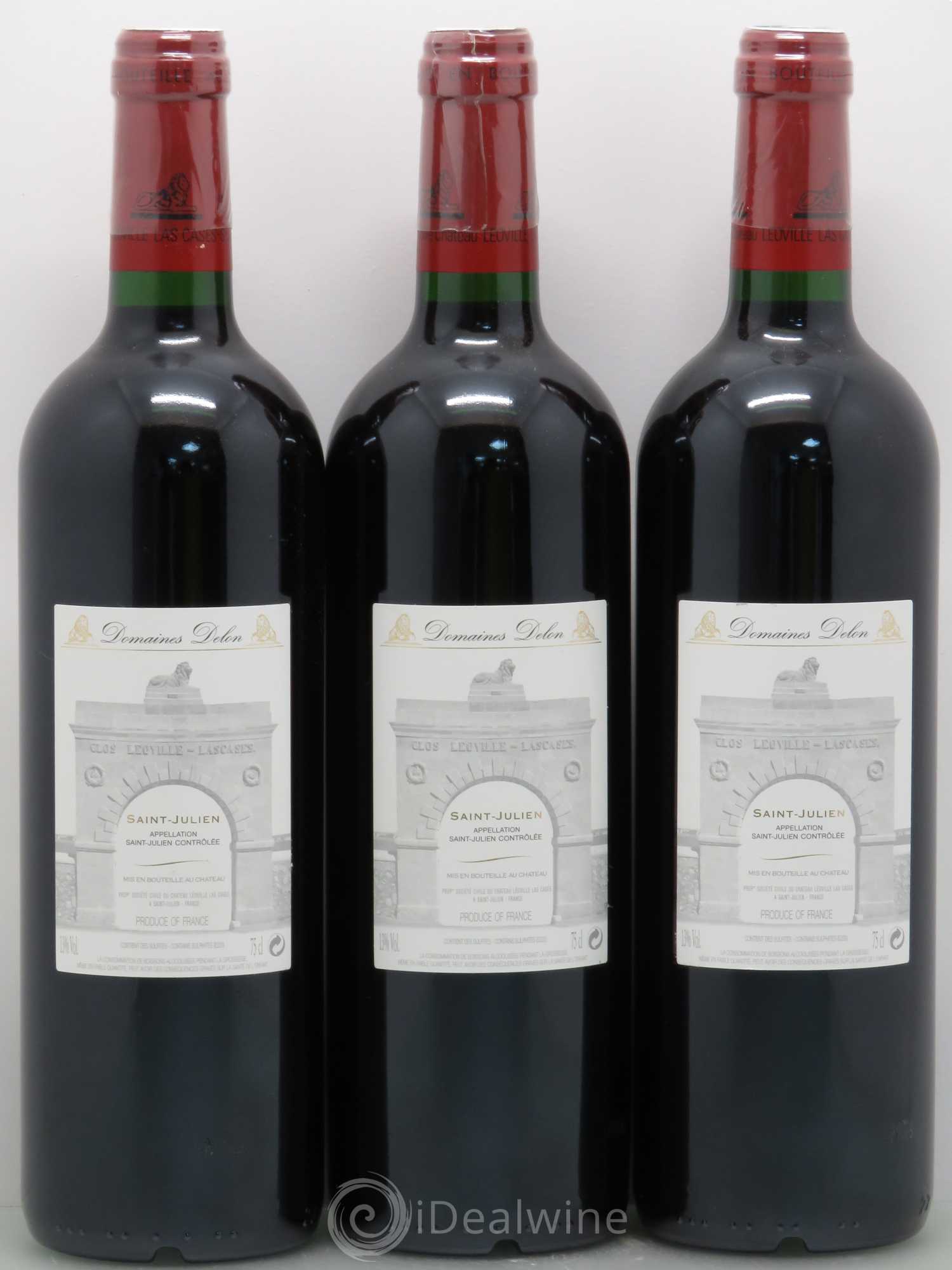 Château Léoville Las Cases 2ème Grand Cru Classé 2004 - Lot de 3 bouteilles - 1