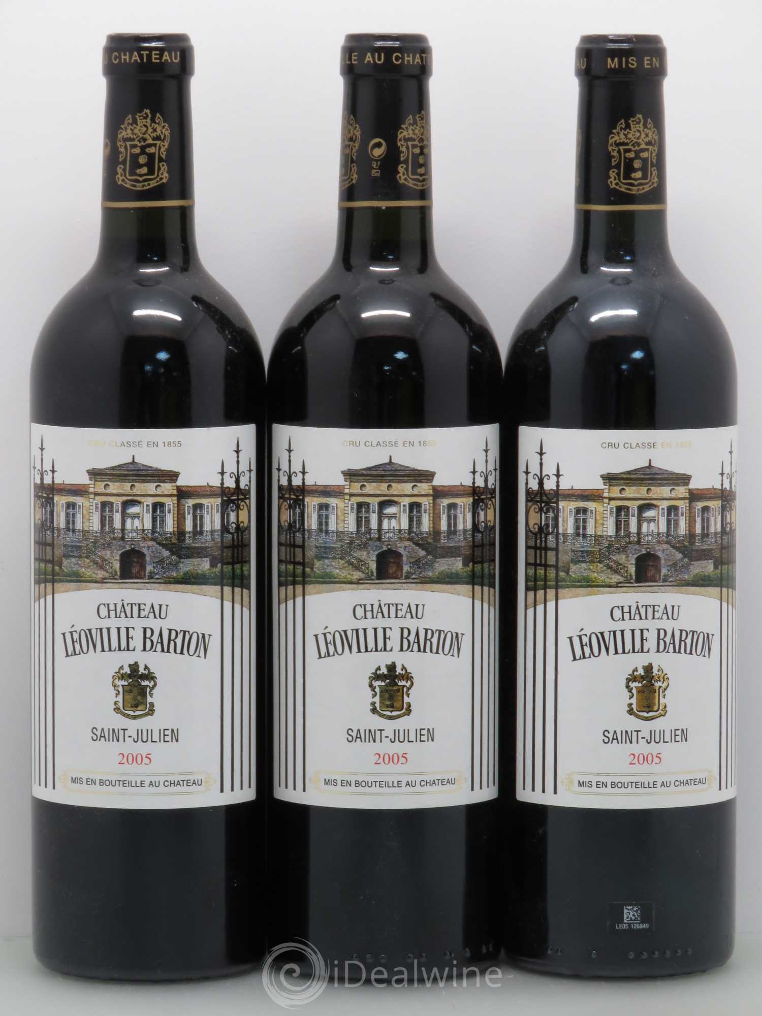 Château Léoville Barton 2ème Grand Cru Classé 2005 - Lot de 3 bouteilles - 0