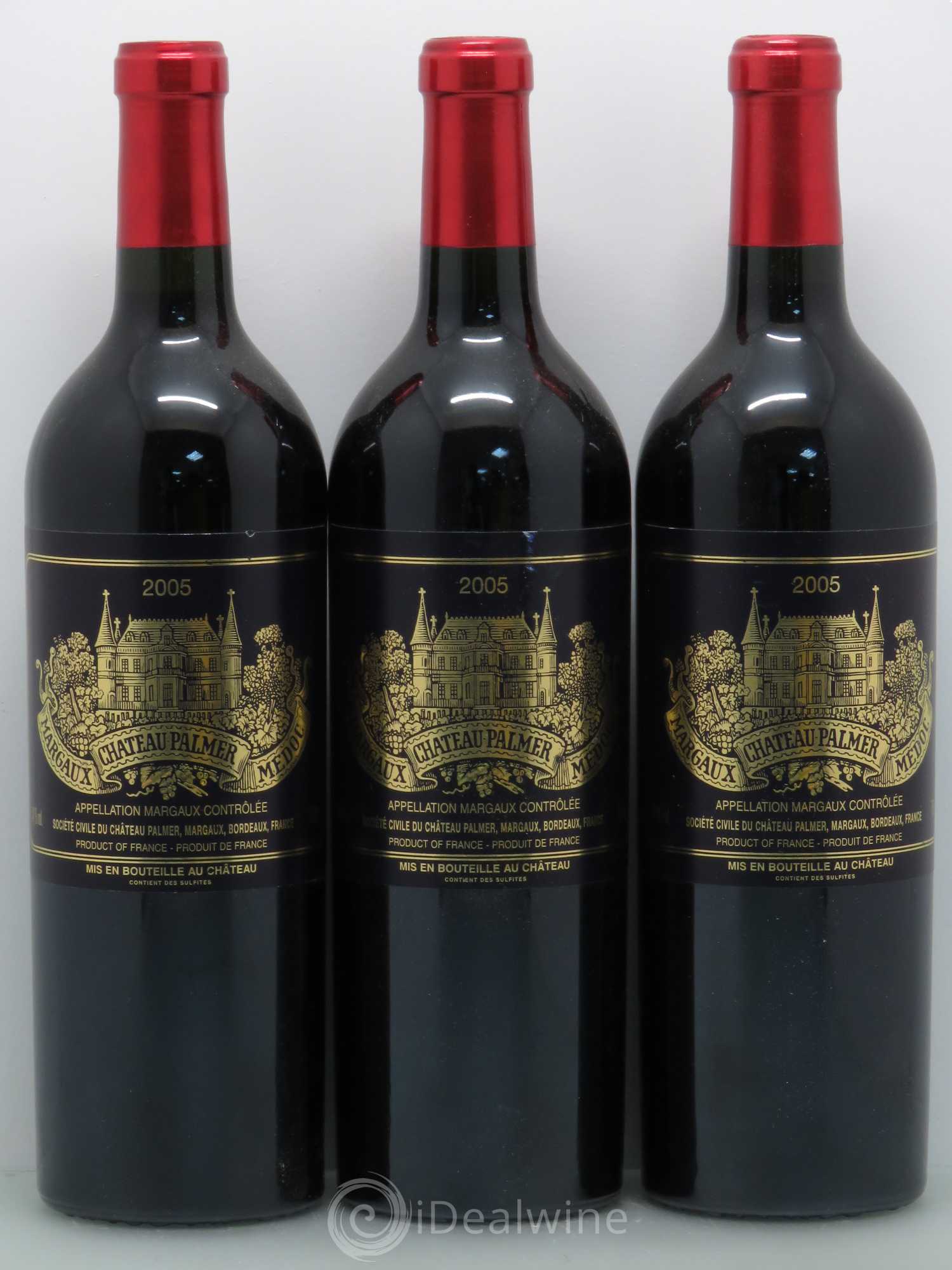 Château Palmer 3ème Grand Cru Classé 2005 - Lot de 3 bouteilles - 0
