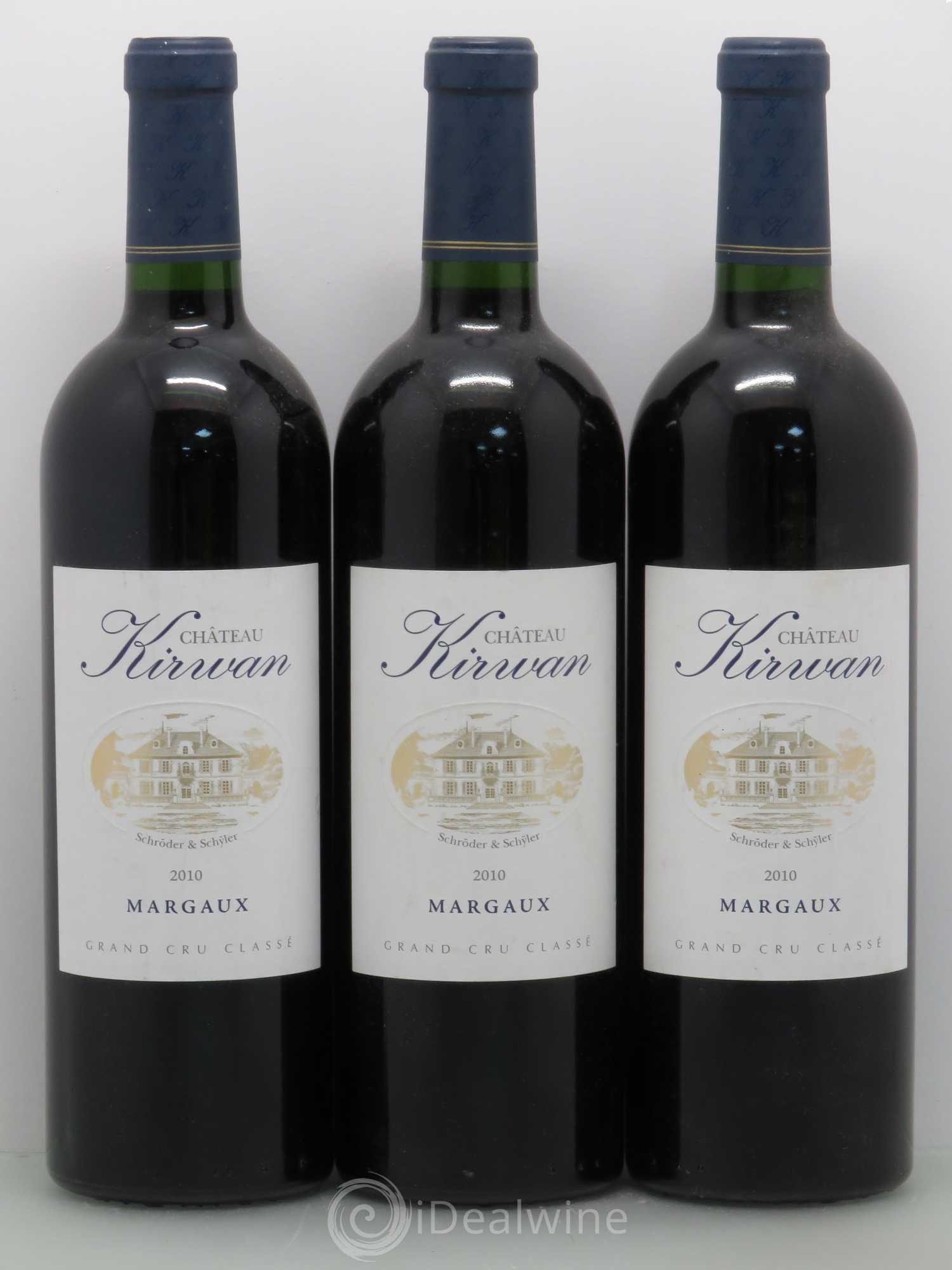 Château Kirwan 3ème Grand Cru Classé 2010 - Lot de 3 bouteilles - 0