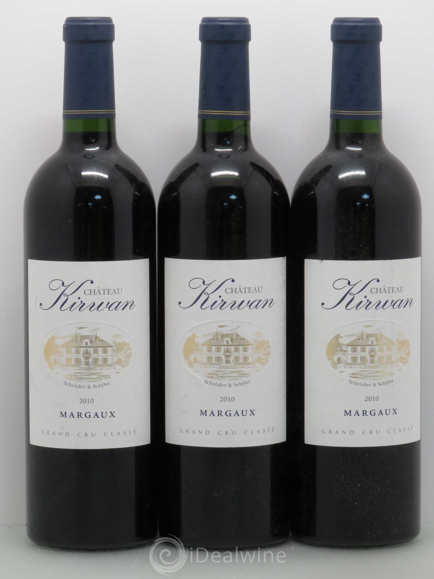 Château Kirwan 3ème Grand Cru Classé 2010 - Lot de 3 bouteilles - 0