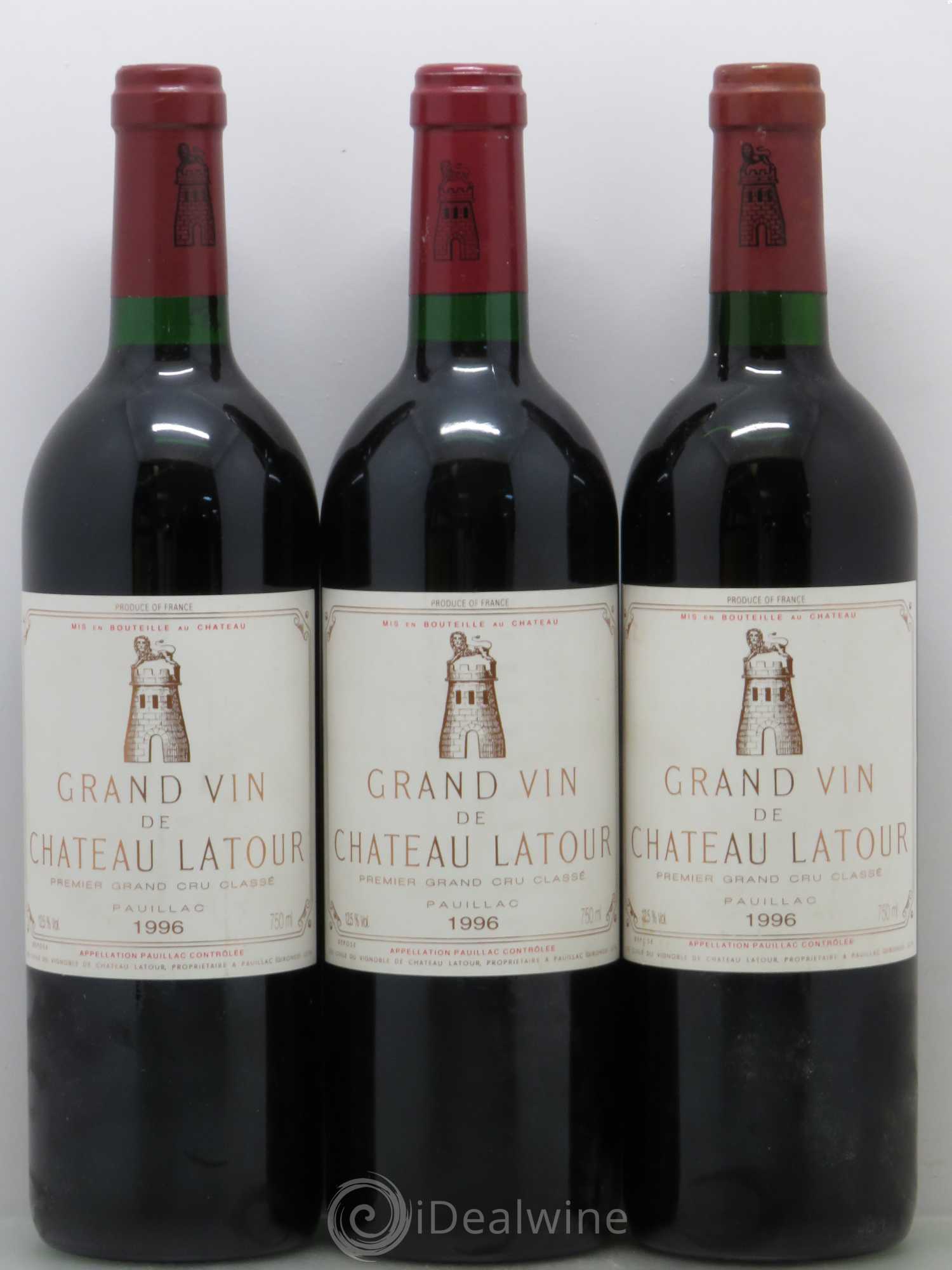 Château Latour 1er Grand Cru Classé 1996 - Lot de 3 bouteilles - 0