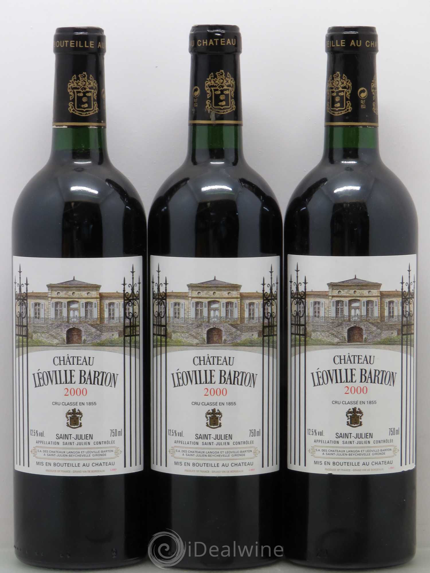 Château Léoville Barton 2ème Grand Cru Classé 2000 - Lot de 3 bouteilles - 0