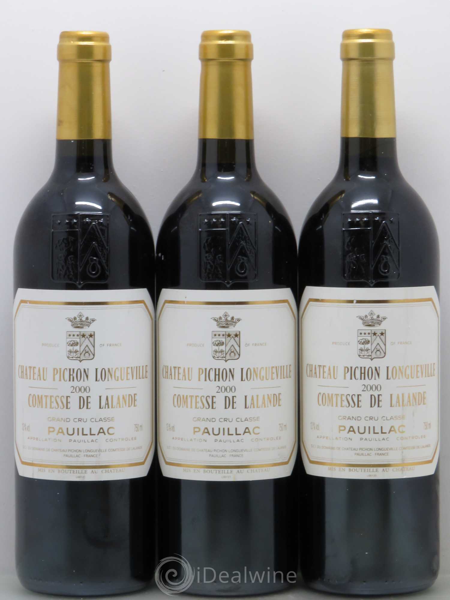 Château Pichon Longueville Comtesse de Lalande 2ème Grand Cru Classé 2000 - Lot de 3 bouteilles - 0