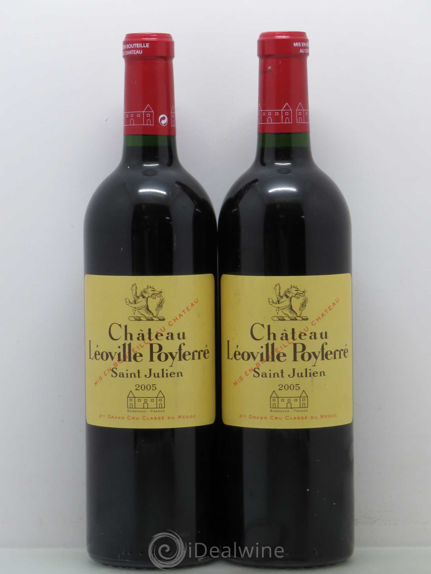 Château Léoville Poyferré 2ème Grand Cru Classé 2005 - Lot de 2 bouteilles - 0