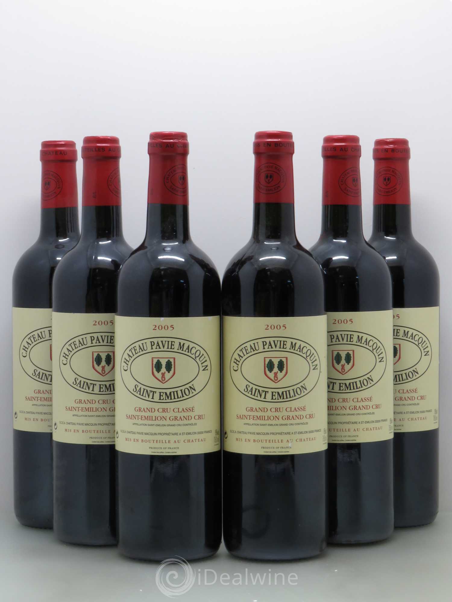 Château Pavie Macquin 1er Grand Cru Classé B 2005 - Lot de 6 bouteilles - 0