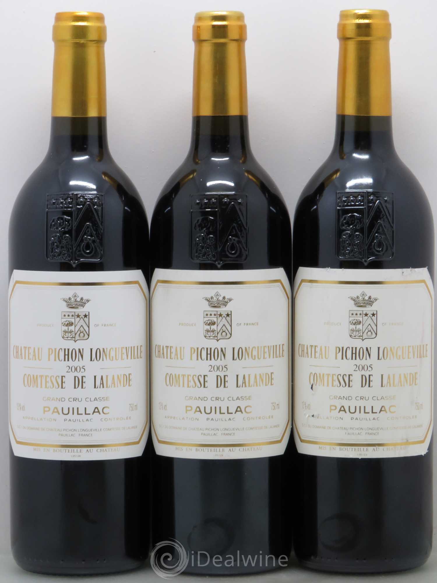 Château Pichon Longueville Comtesse de Lalande 2ème Grand Cru Classé 2005 - Lot de 3 bouteilles - 0