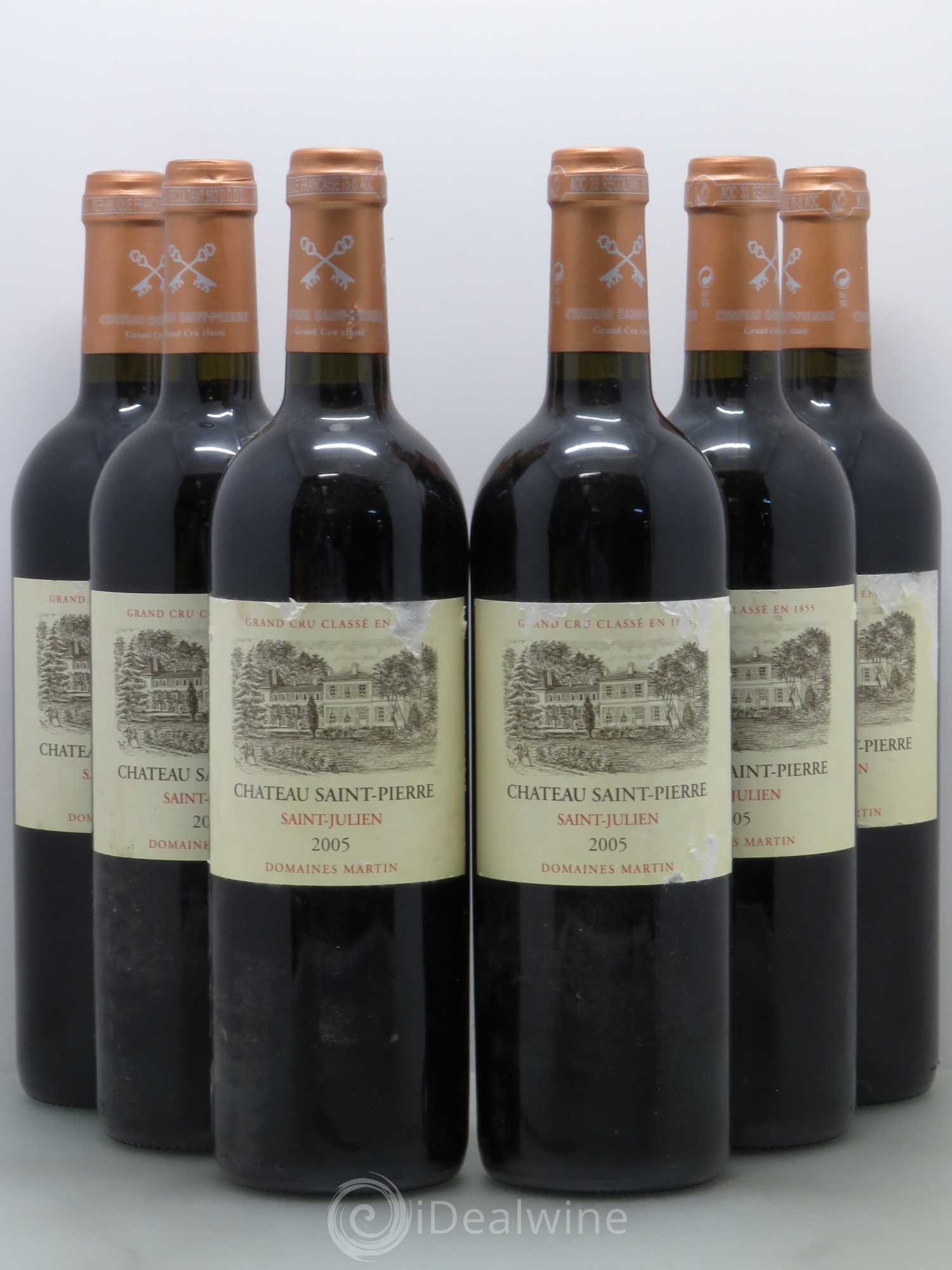 Château Saint-Pierre 4ème Grand Cru Classé 2005 - Lot de 6 bouteilles - 0