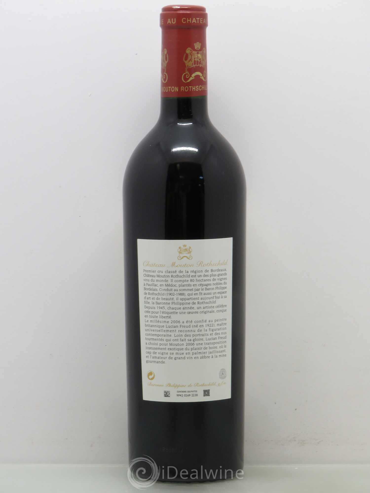 Château Mouton Rothschild 1er Grand Cru Classé 2006 - Lot de 1 bouteille - 1