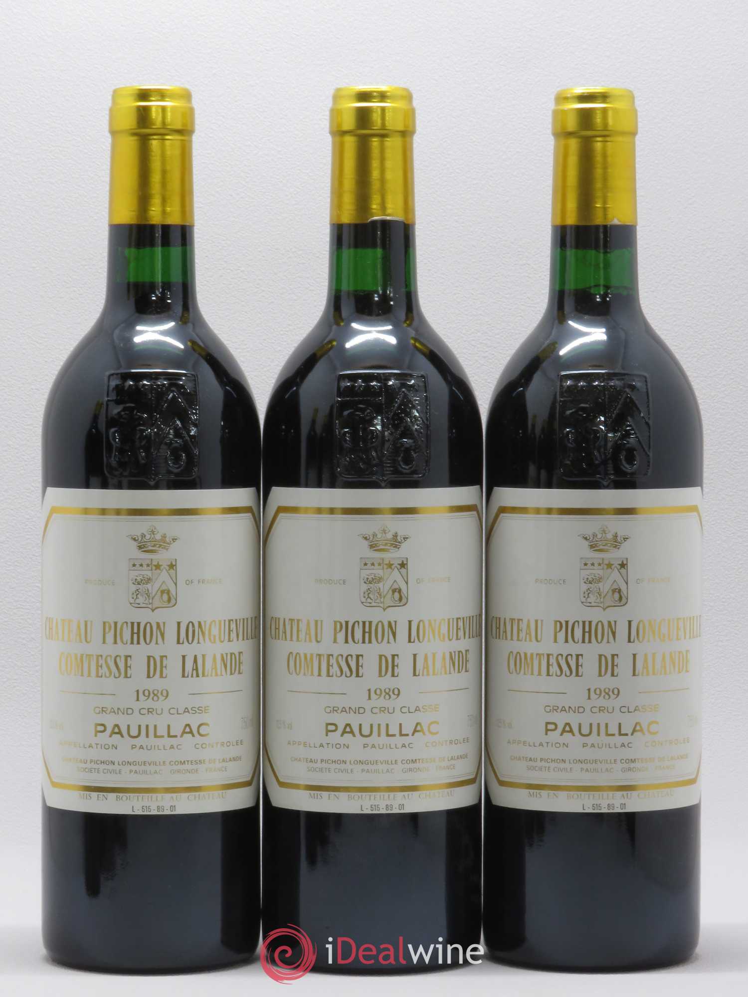 Château Pichon Longueville Comtesse de Lalande 2ème Grand Cru Classé 1989 - Lot de 6 bouteilles - 3