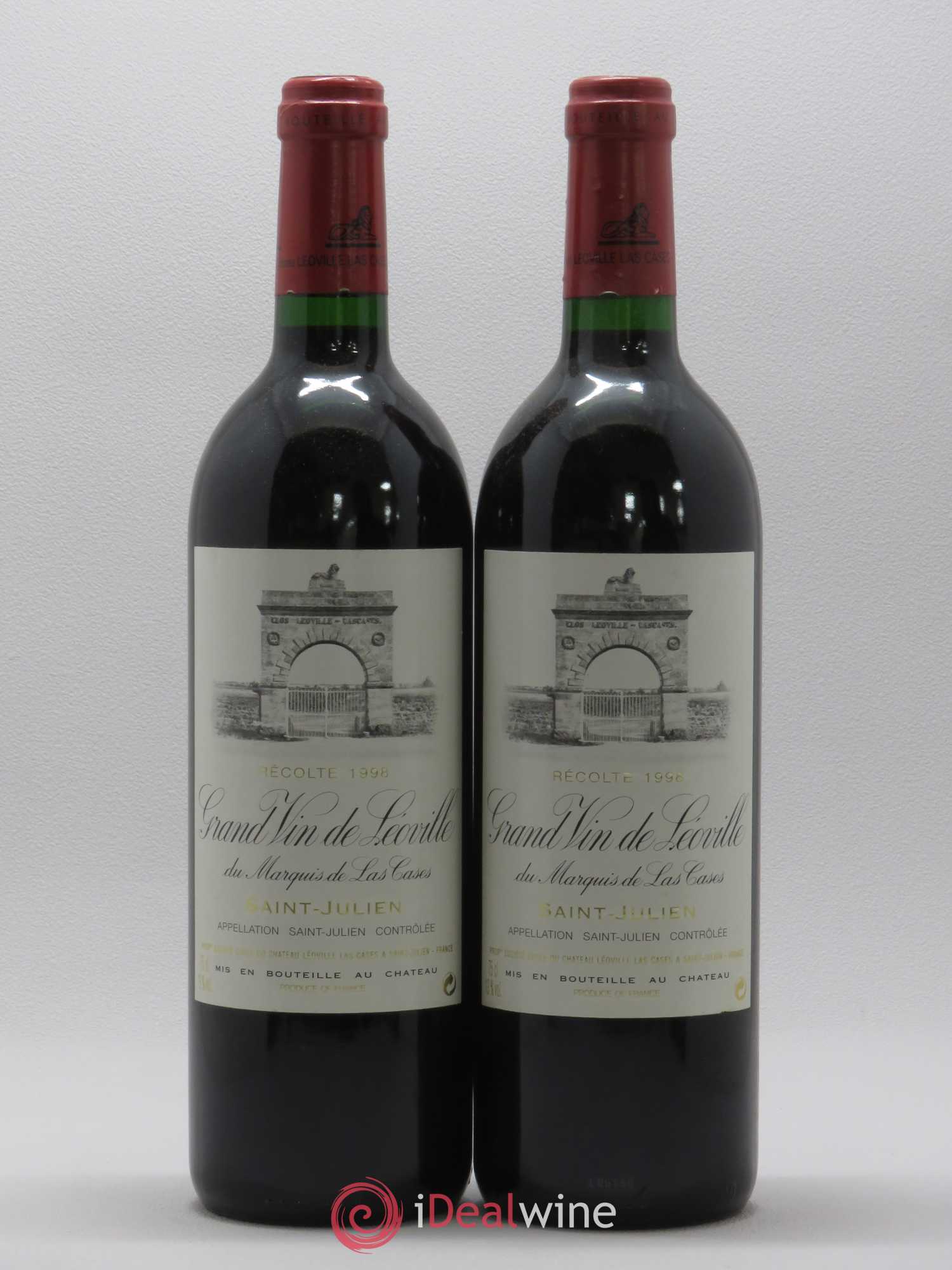 Château Léoville Las Cases 2ème Grand Cru Classé 1998 - Lot de 2 bouteilles - 0