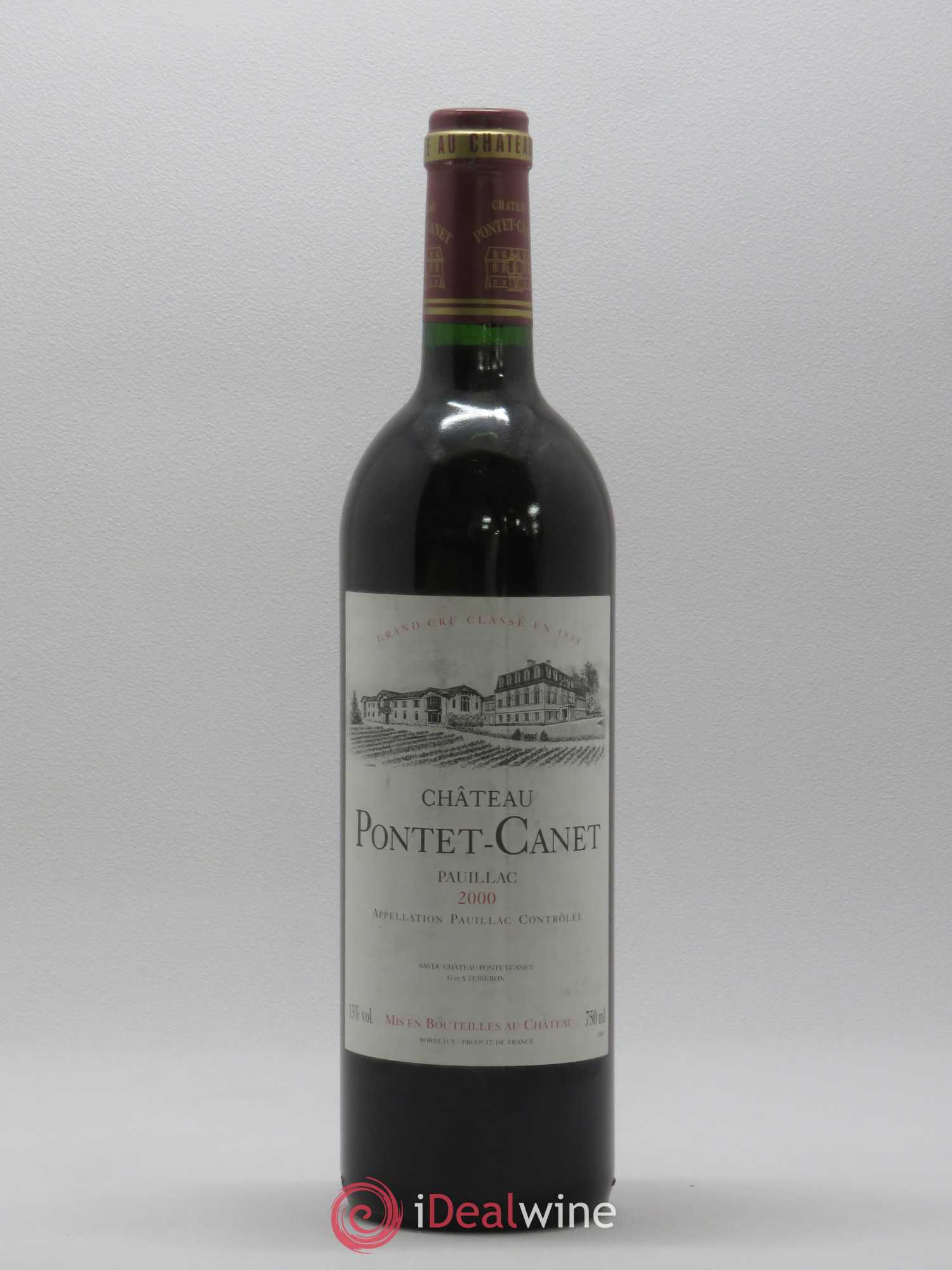 Château Pontet Canet 5ème Grand Cru Classé 2000 - Lot de 1 bouteille - 0