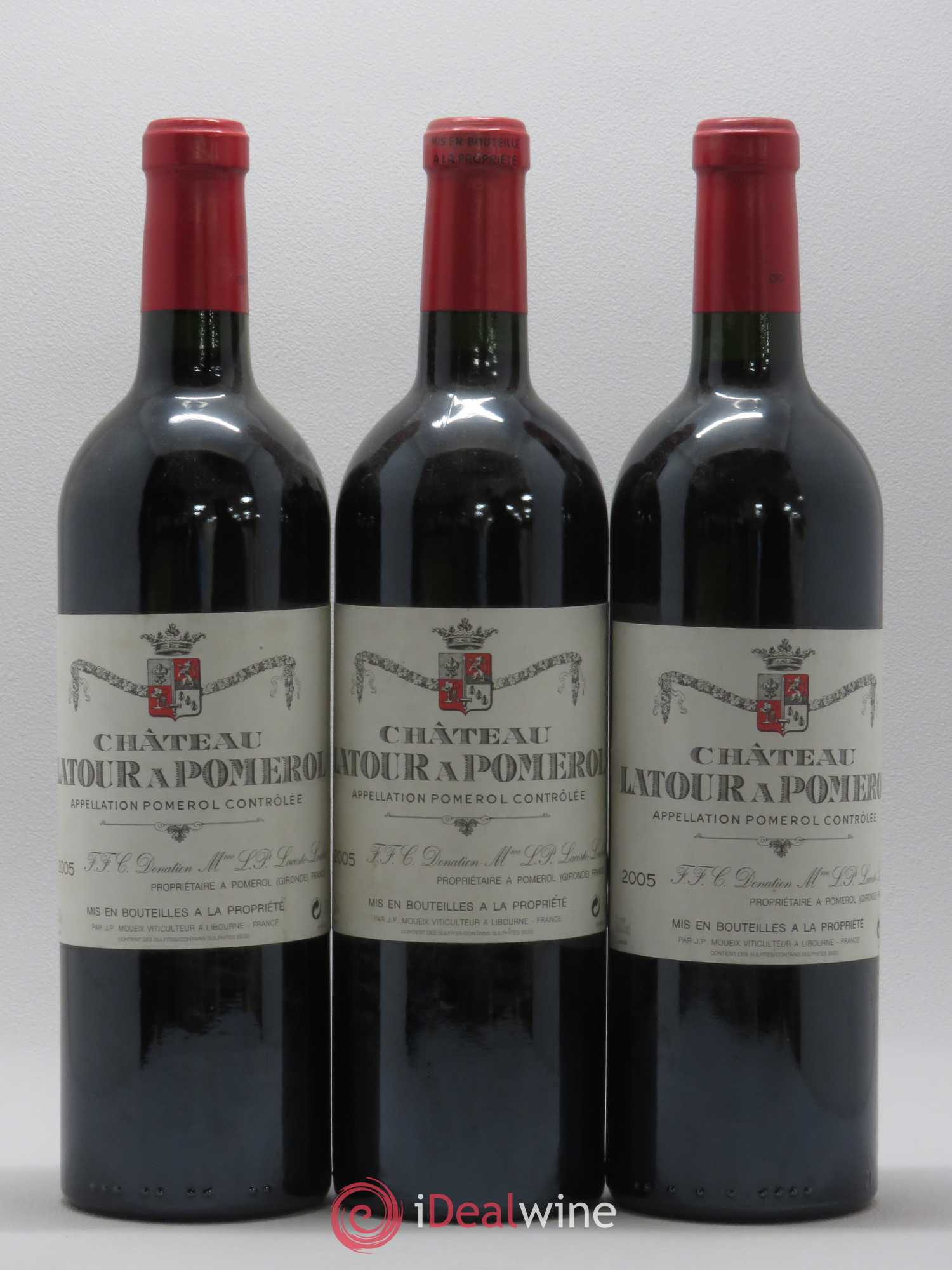 Château Latour à Pomerol 2005 - Lot de 3 bouteilles - 0