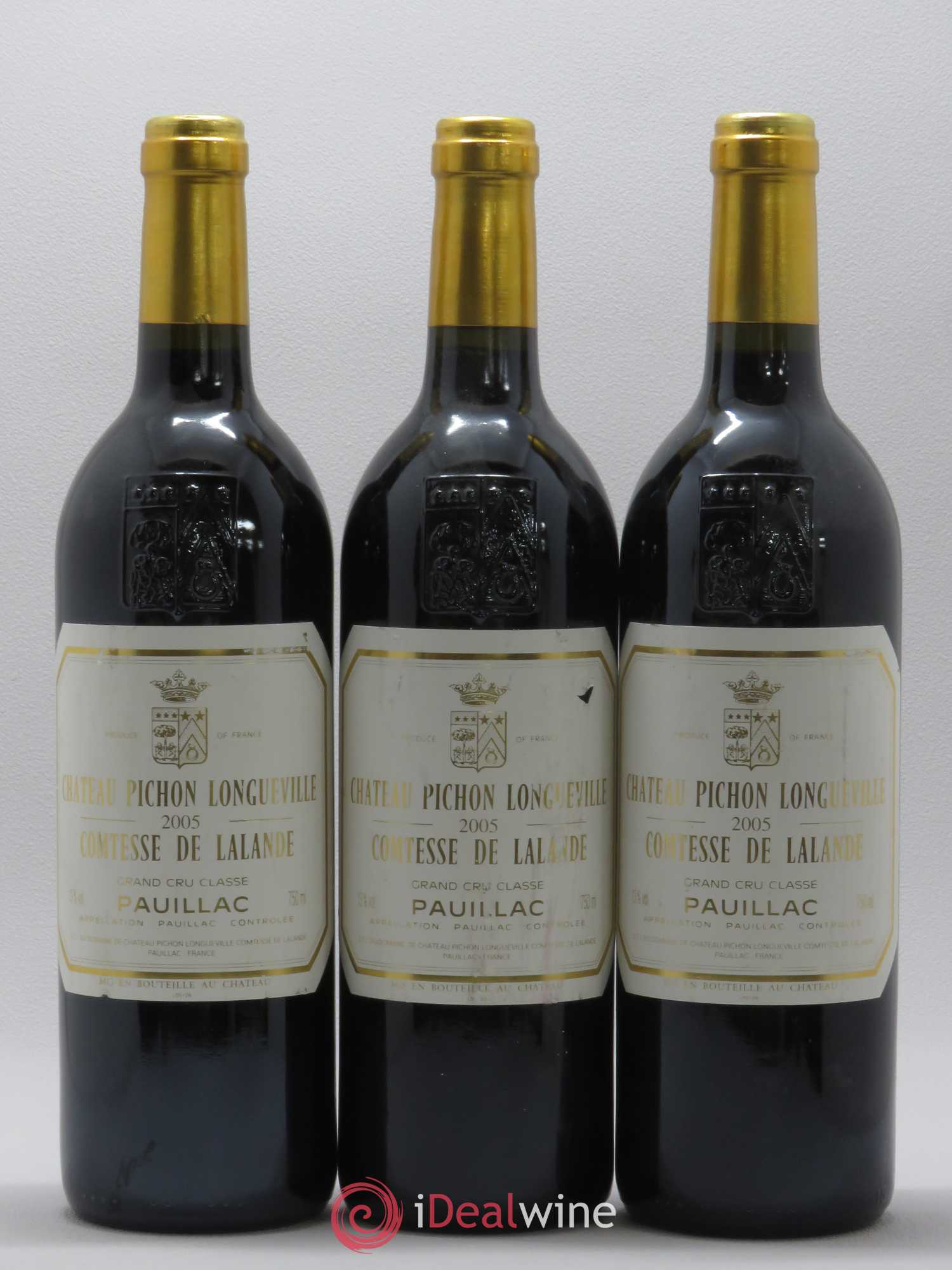 Château Pichon Longueville Comtesse de Lalande 2ème Grand Cru Classé 2005 - Lot de 3 bouteilles - 0