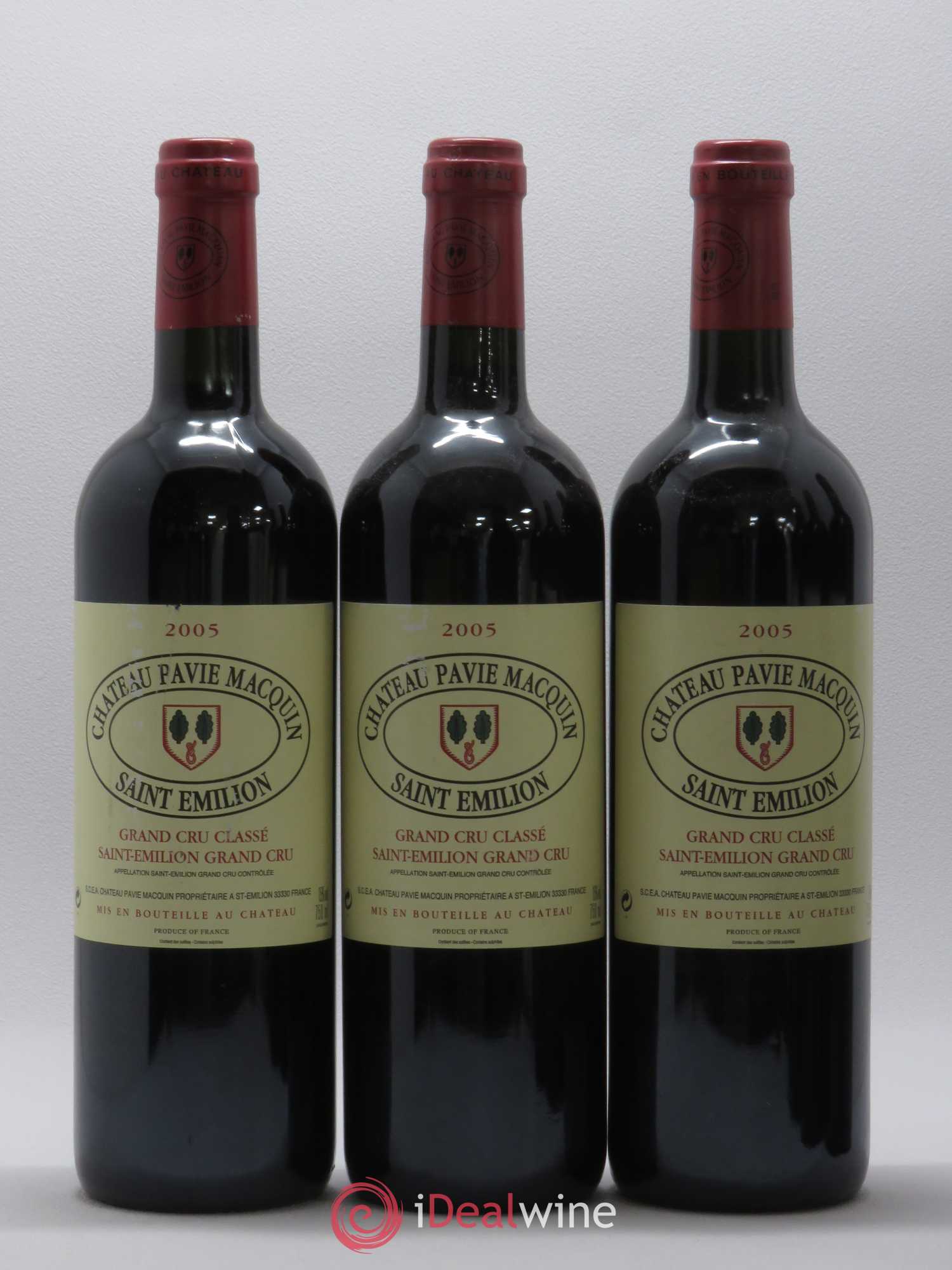 Château Pavie Macquin 1er Grand Cru Classé B 2005 - Lot de 6 bouteilles - 1