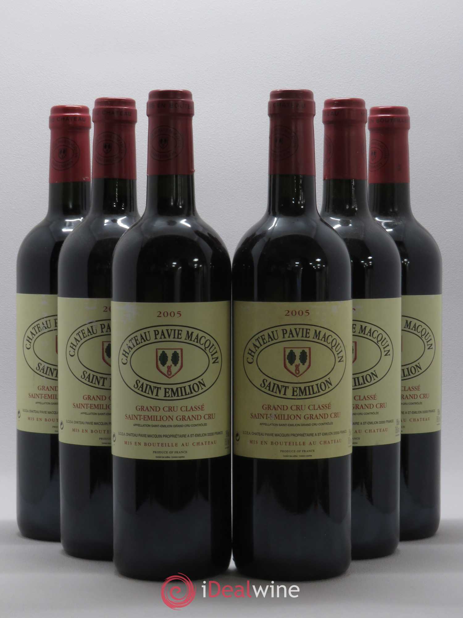 Château Pavie Macquin 1er Grand Cru Classé B 2005 - Lot de 6 bouteilles - 0