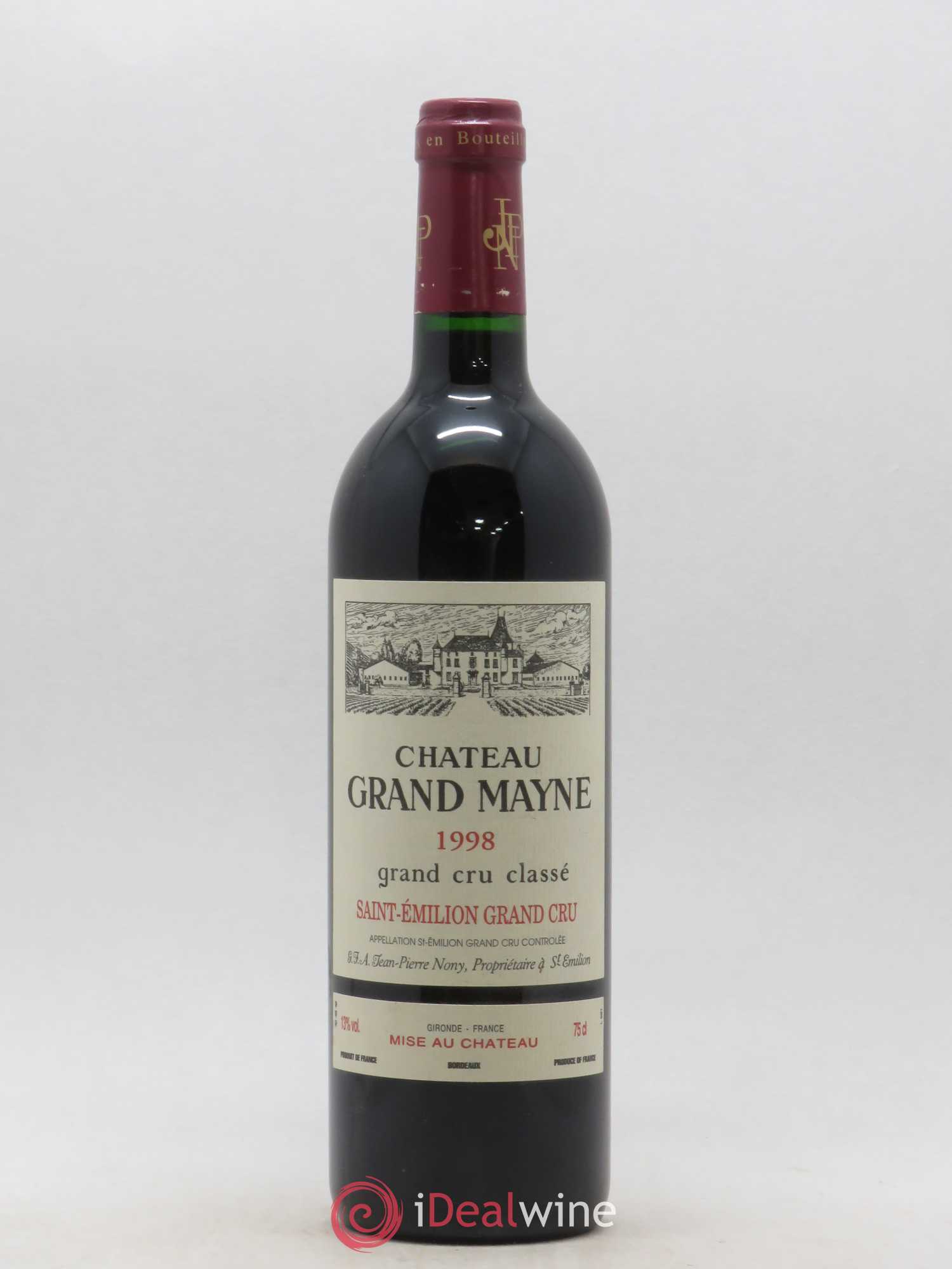 Château Grand Mayne Grand Cru Classé 1998 - Lot de 1 bouteille - 0