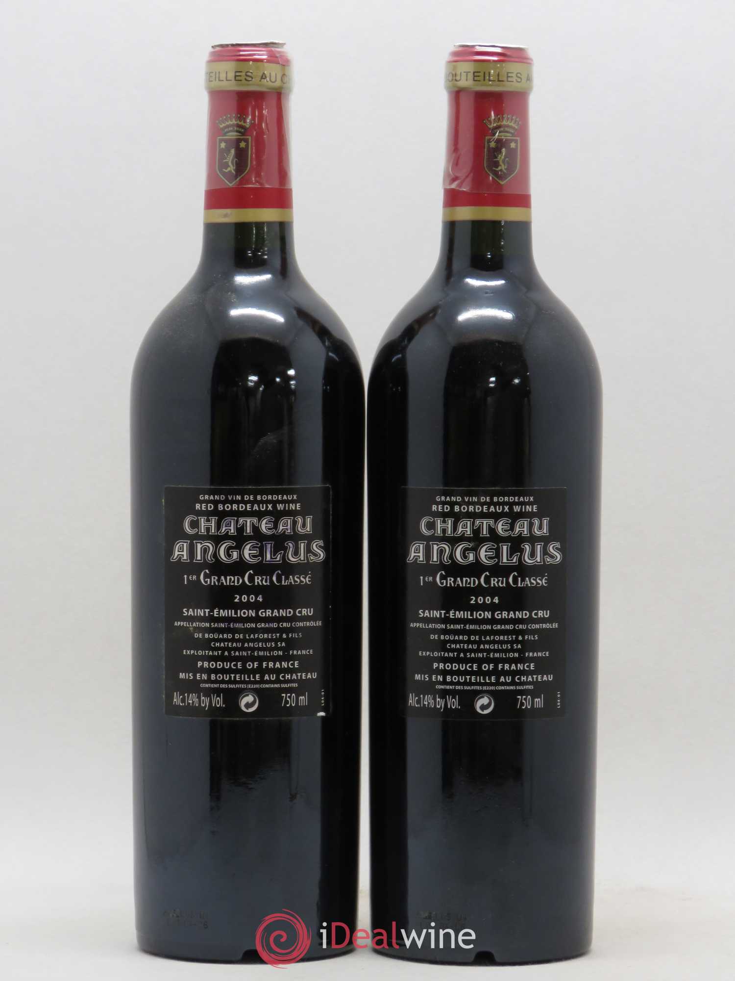 Château Angélus 1er Grand Cru Classé A 2004 - Lot de 2 bouteilles - 1