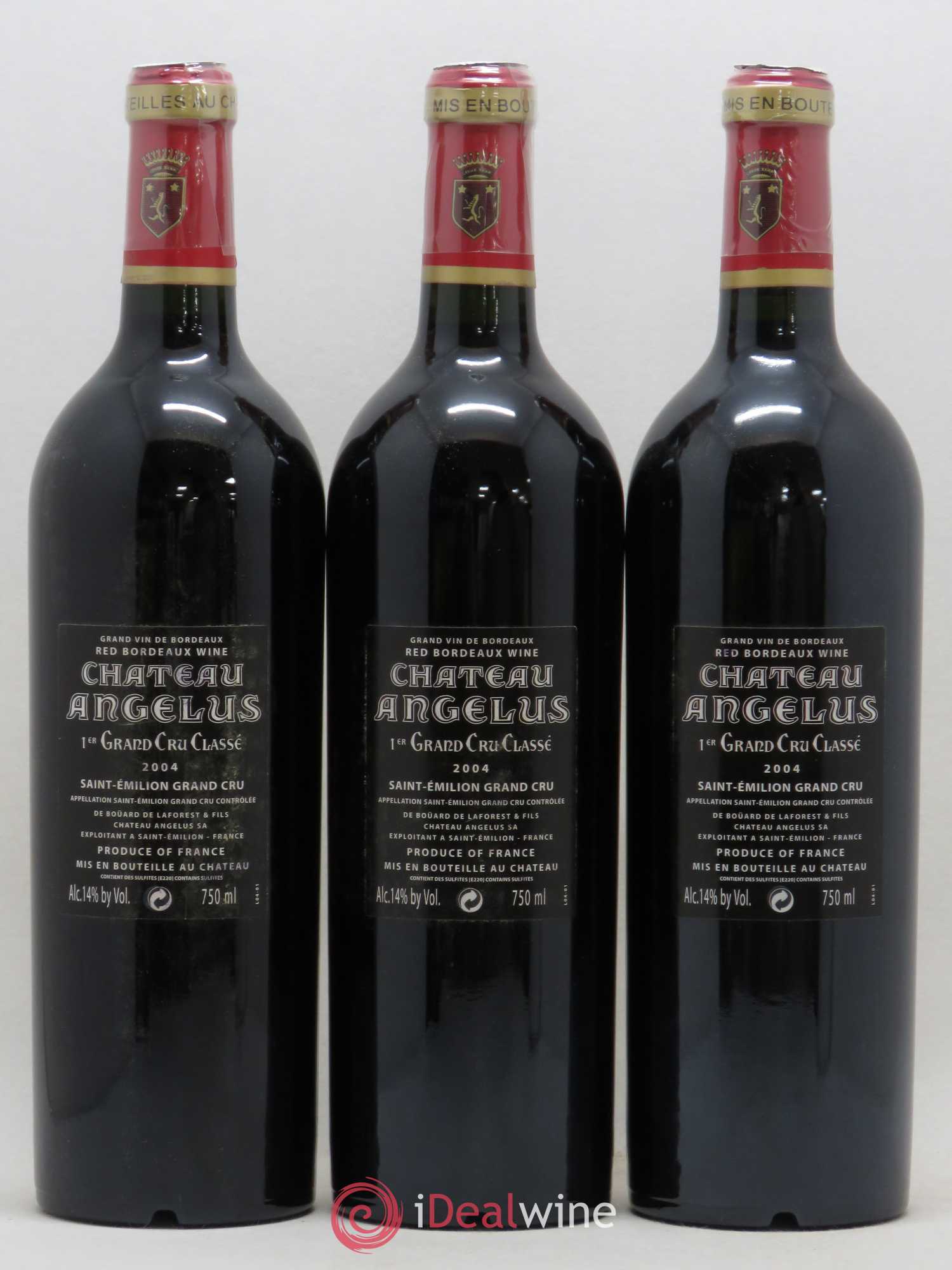 Château Angélus 1er Grand Cru Classé A 2004 - Lot de 3 bouteilles - 1
