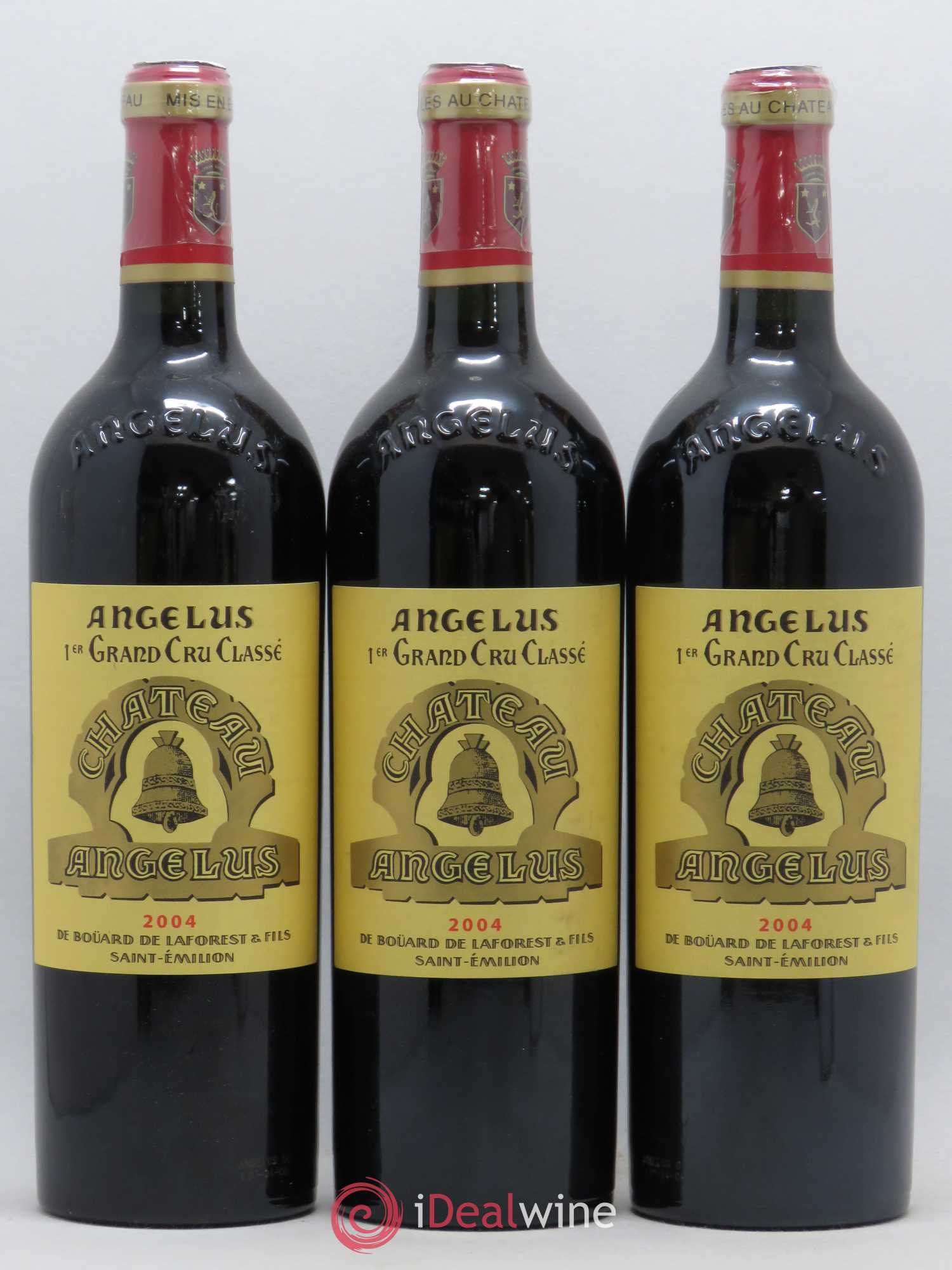 Château Angélus 1er Grand Cru Classé A 2004 - Lot de 3 bouteilles - 0