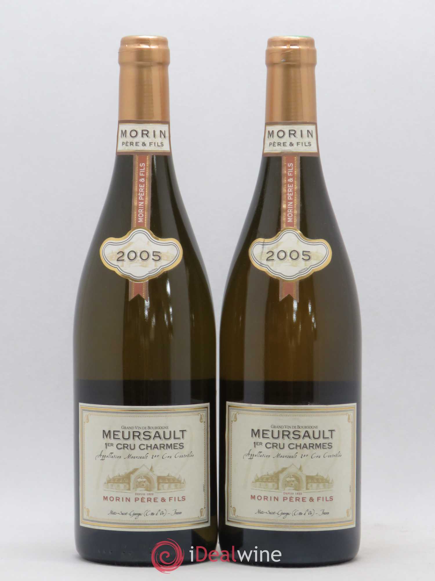 Meursault 1er Cru Charmes Morin Père et Fils 2005 - Posten von 2 Flaschen - 0