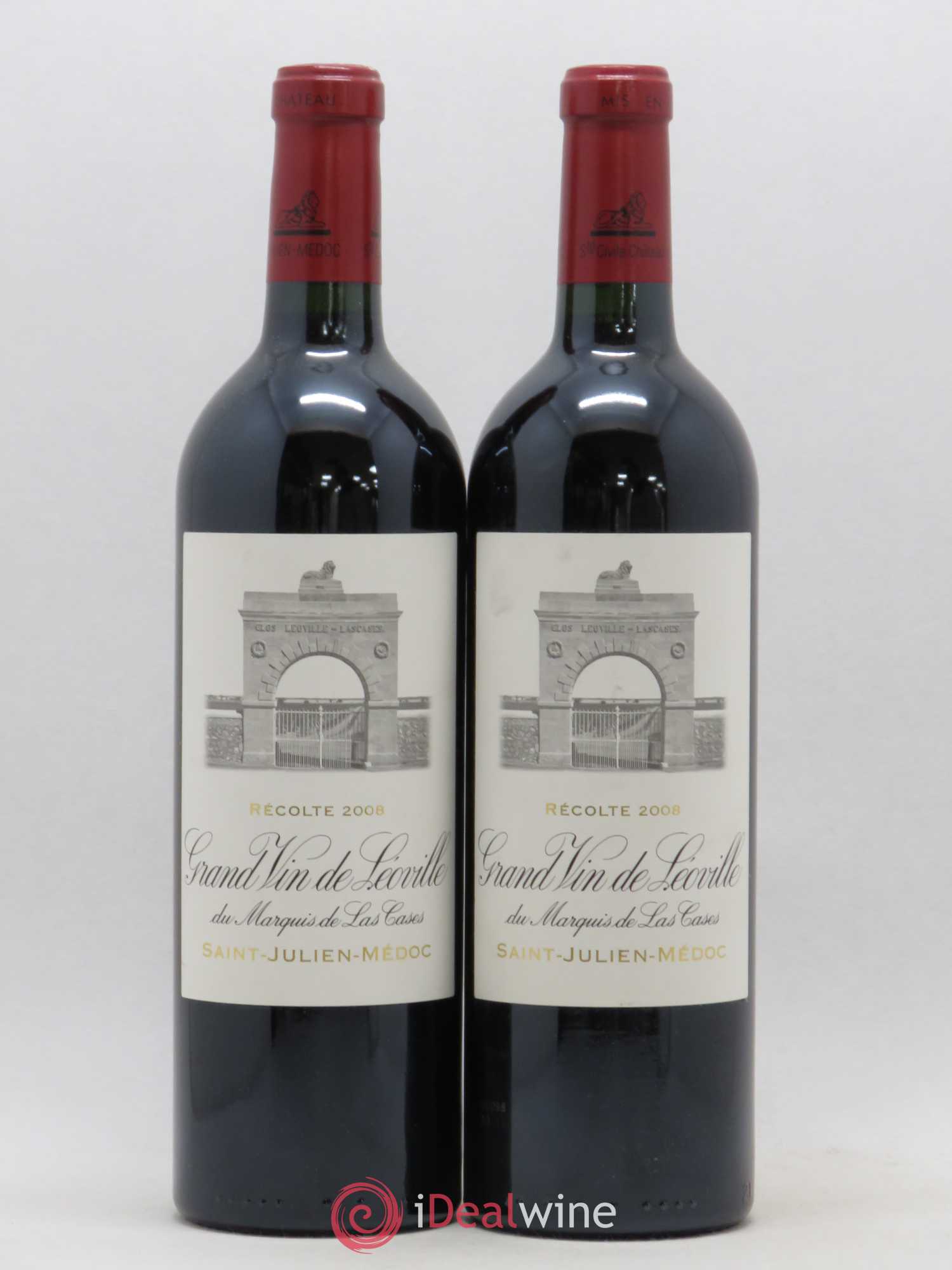 Château Léoville Las Cases 2ème Grand Cru Classé 2008 - Lot de 2 bouteilles - 0