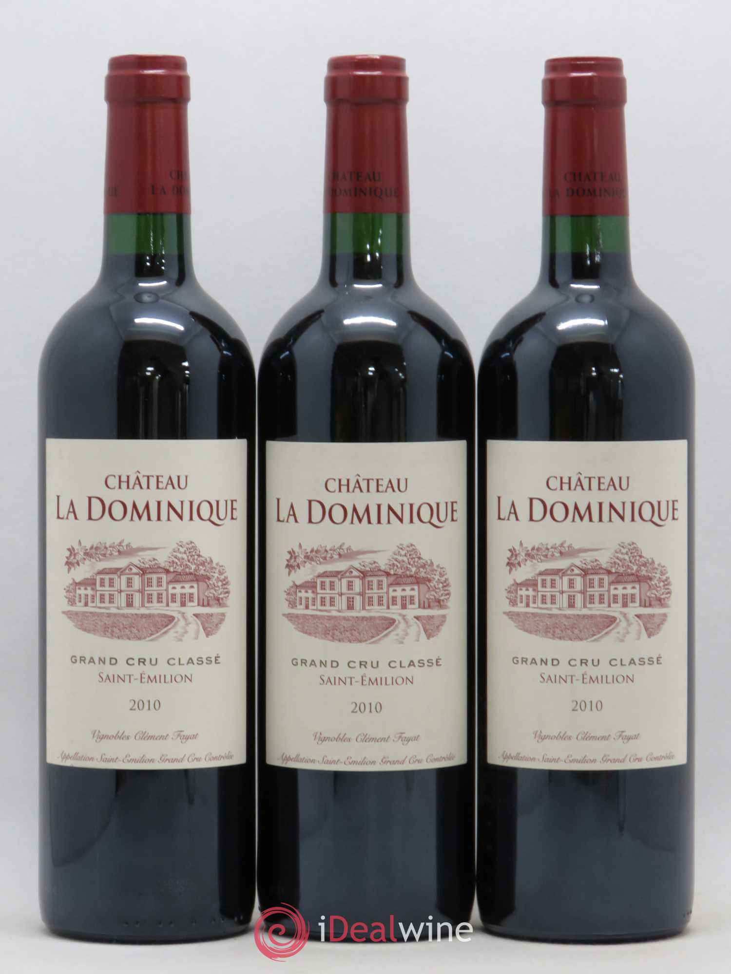 Château la Dominique Grand Cru Classé 2010 - Lot de 3 bouteilles - 0