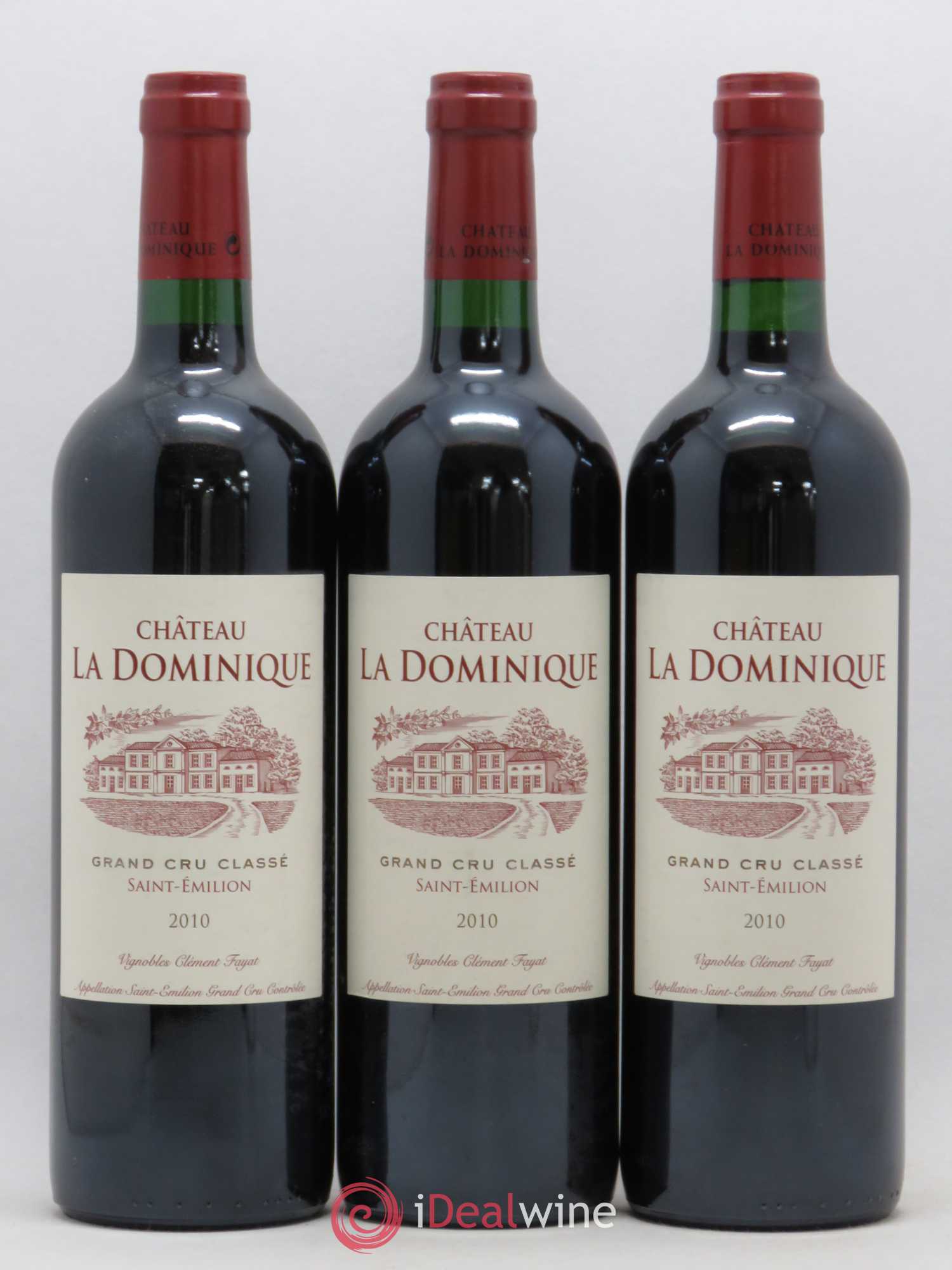 Château la Dominique Grand Cru Classé 2010 - Lot de 3 bouteilles - 0