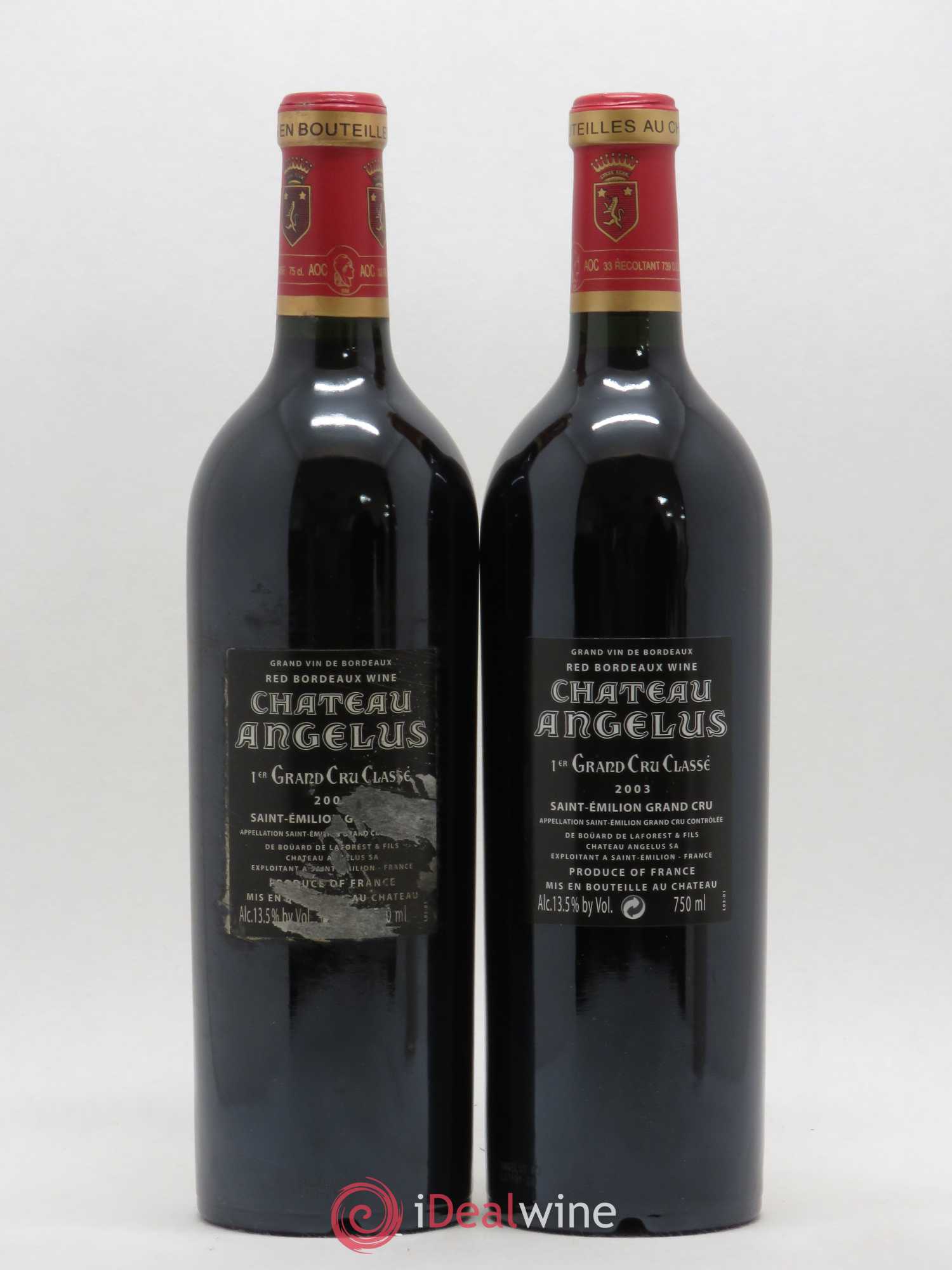 Château Angélus 1er Grand Cru Classé A 2003 - Lot de 2 bouteilles - 1