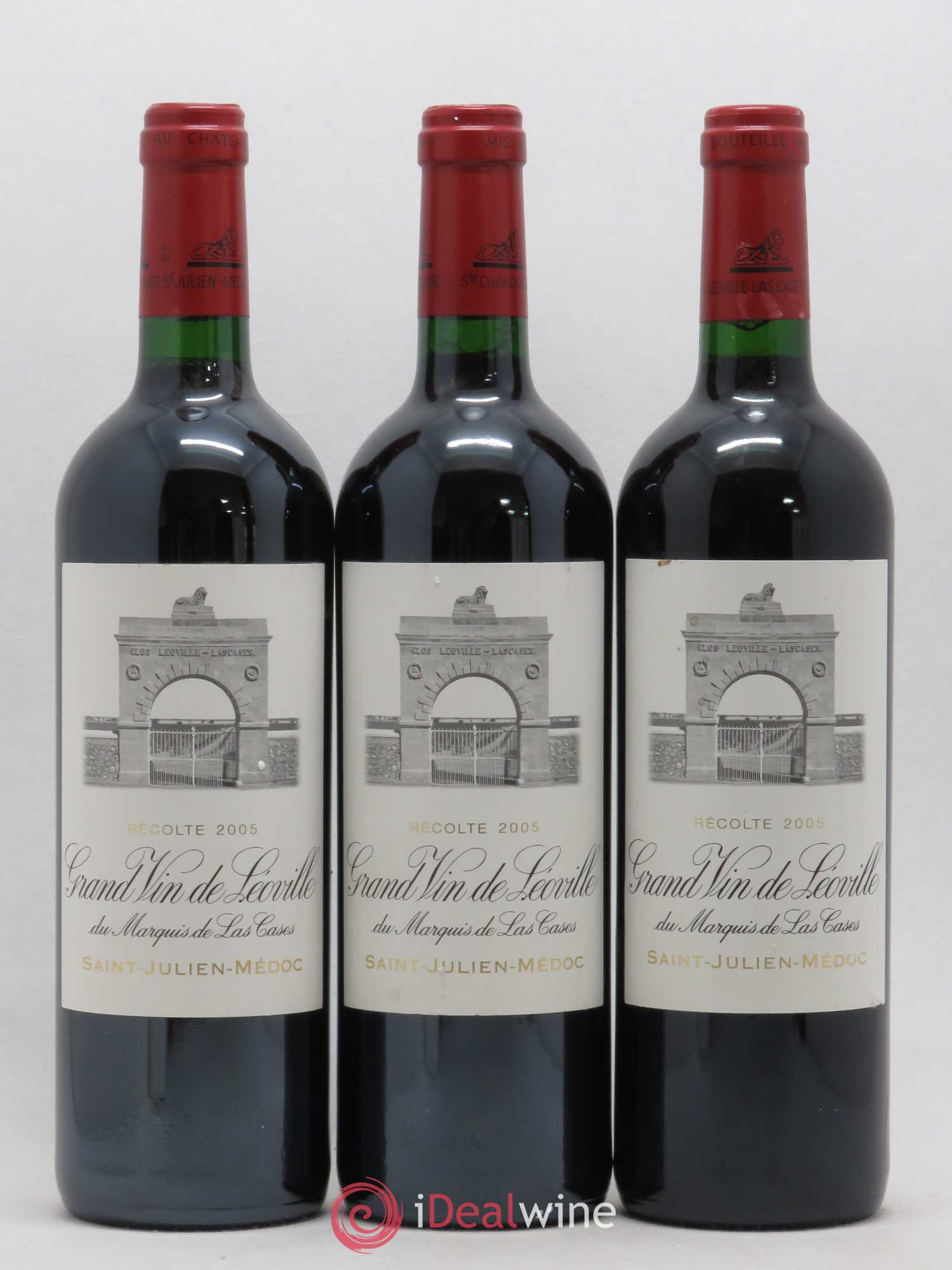 Château Léoville Las Cases 2ème Grand Cru Classé 2005 - Lot de 3 bouteilles - 0
