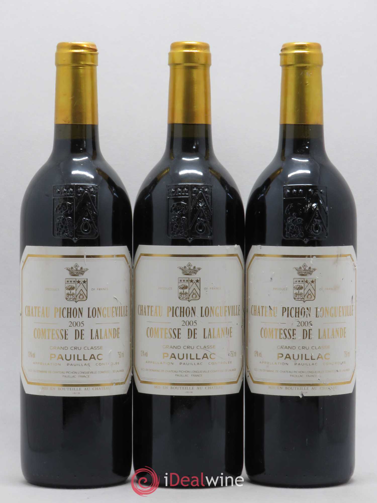 Château Pichon Longueville Comtesse de Lalande 2ème Grand Cru Classé 2005 - Lot de 3 bouteilles - 0
