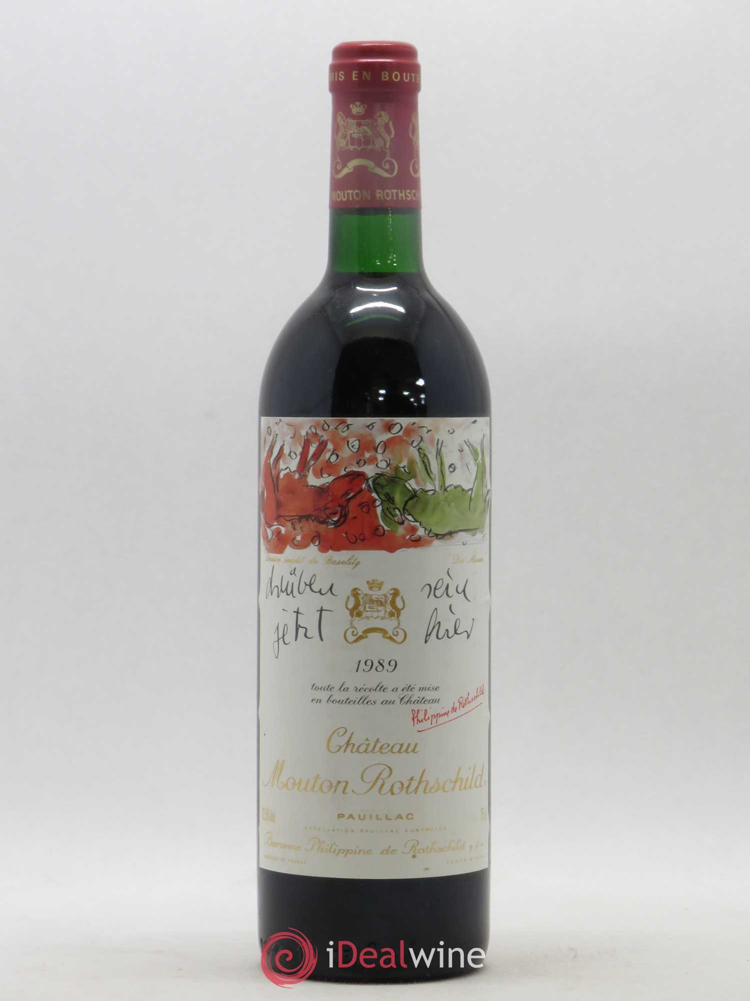 Château Mouton Rothschild 1er Grand Cru Classé 1989 - Lot de 1 bouteille - 0