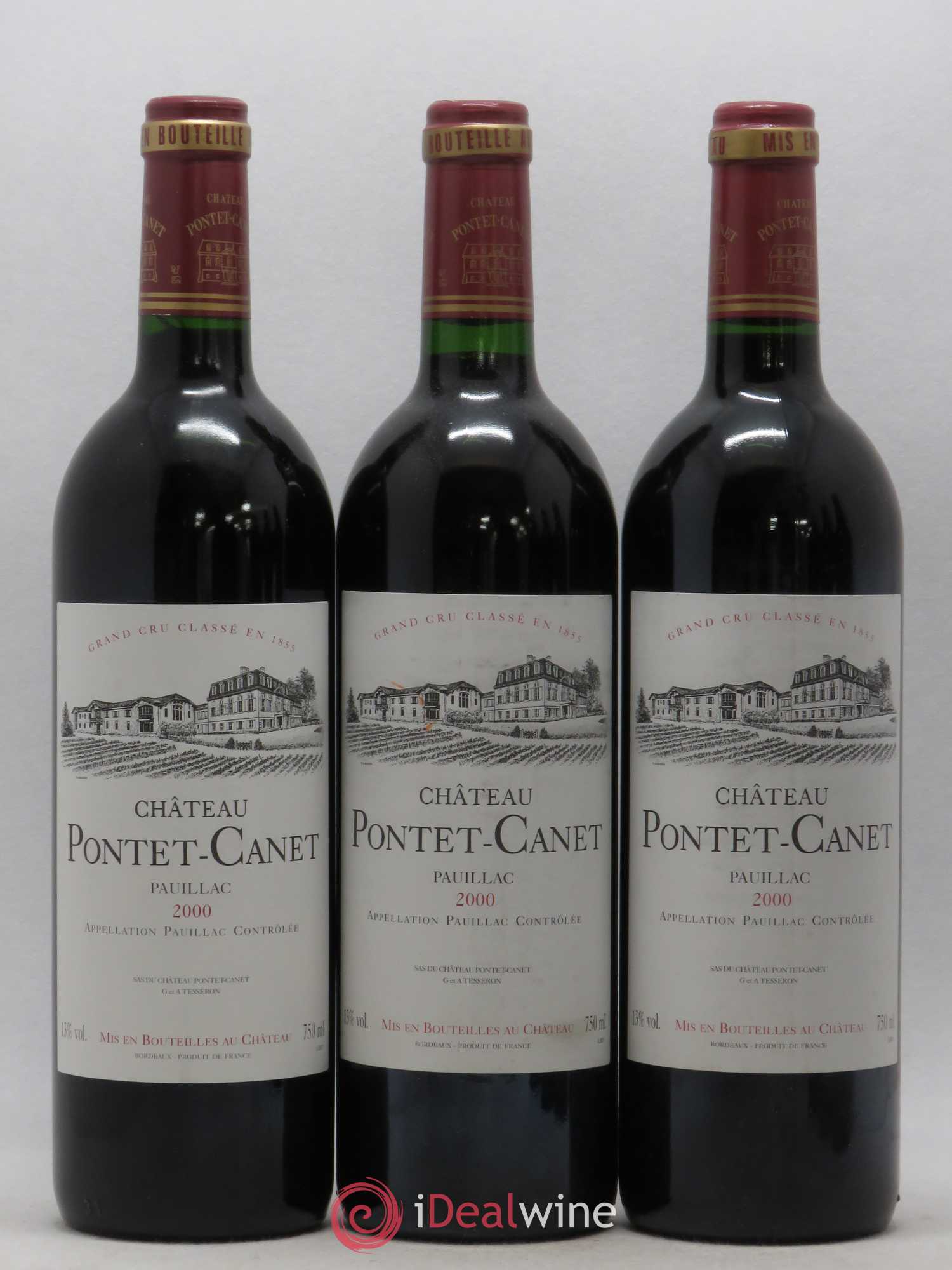 Château Pontet Canet 5ème Grand Cru Classé 2000 - Lot de 6 bouteilles - 1