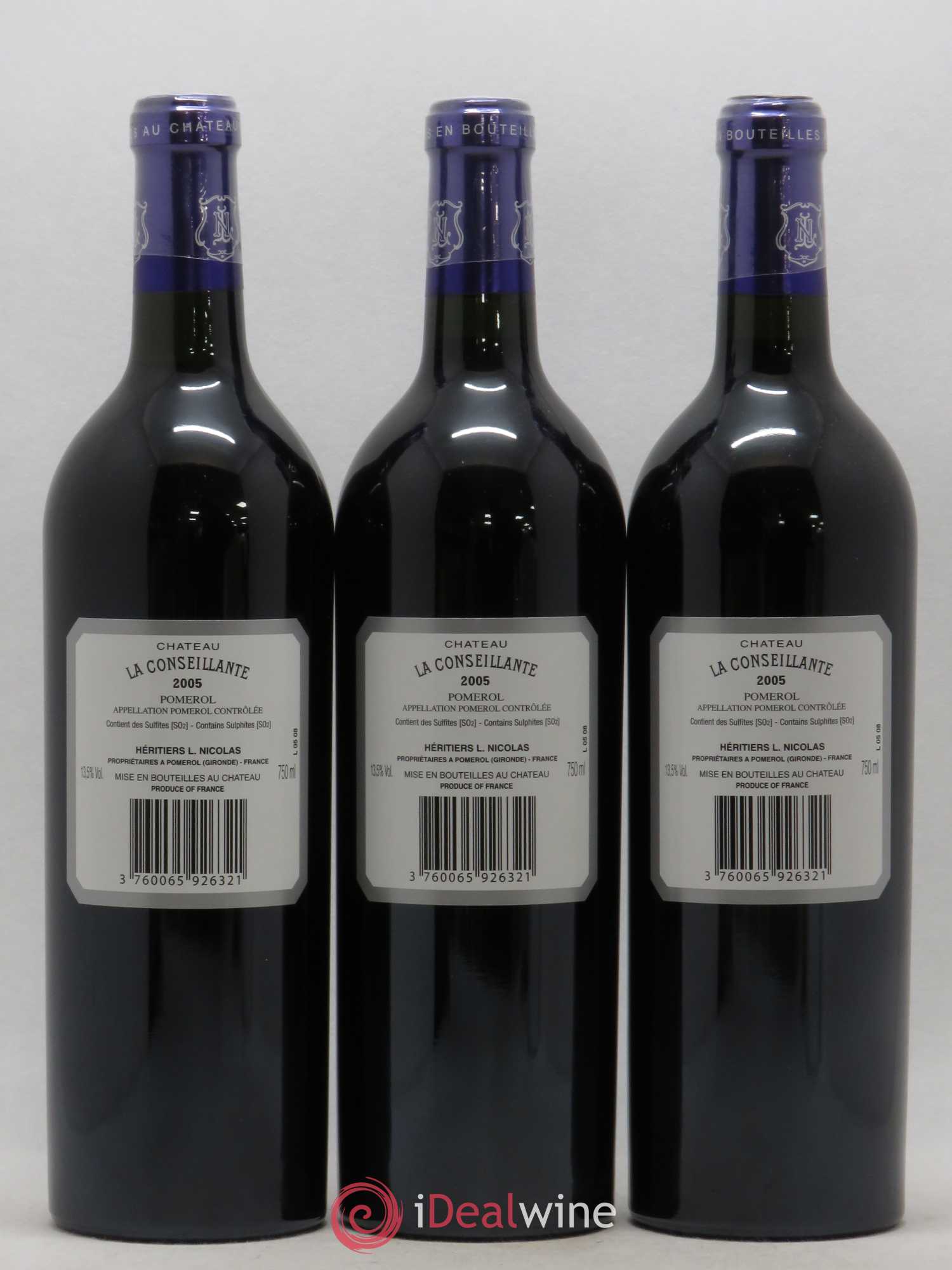 Château la Conseillante 2005 - Lot de 3 bouteilles - 1