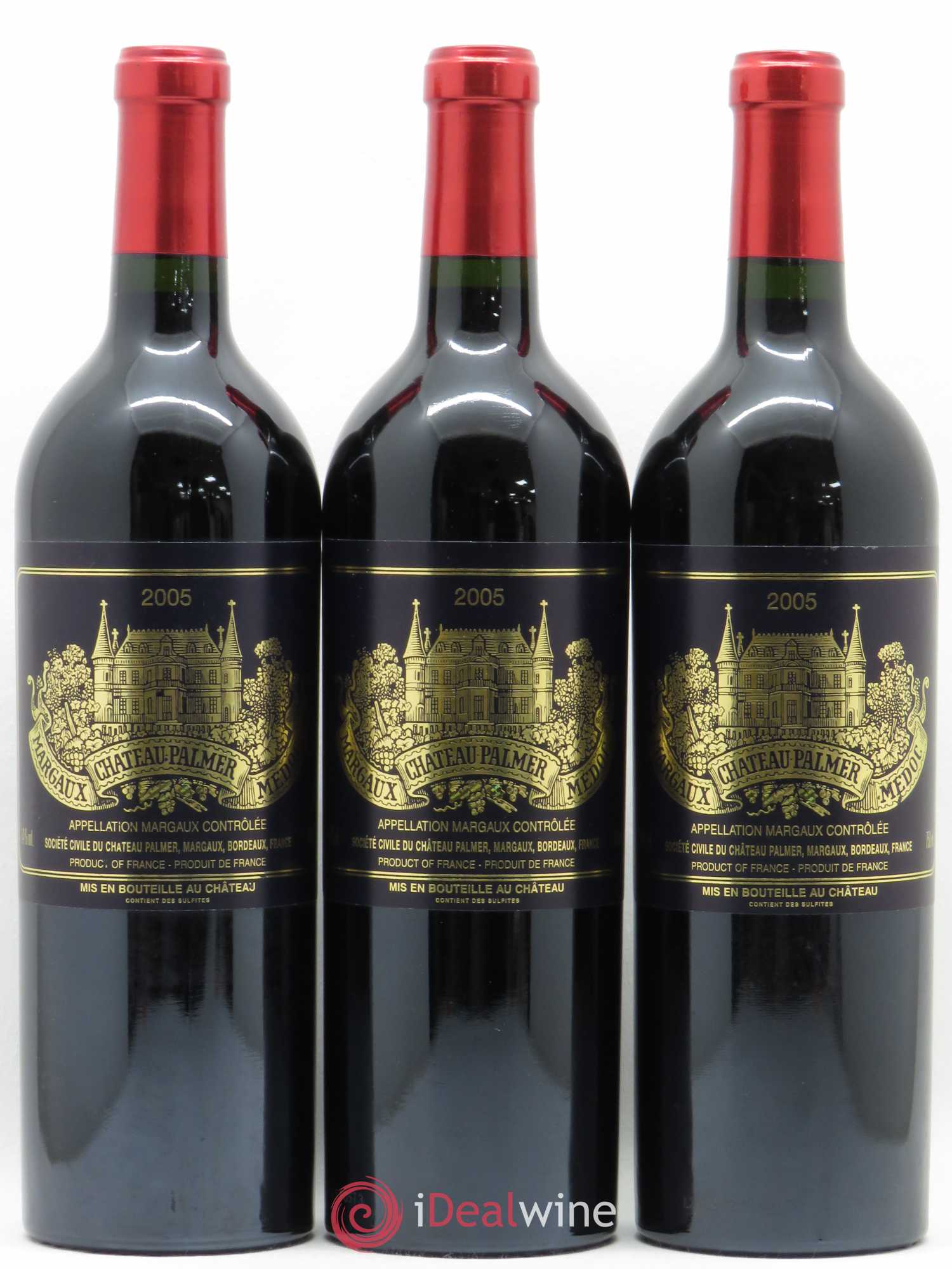 Château Palmer 3ème Grand Cru Classé 2005 - Lot de 3 bouteilles - 0