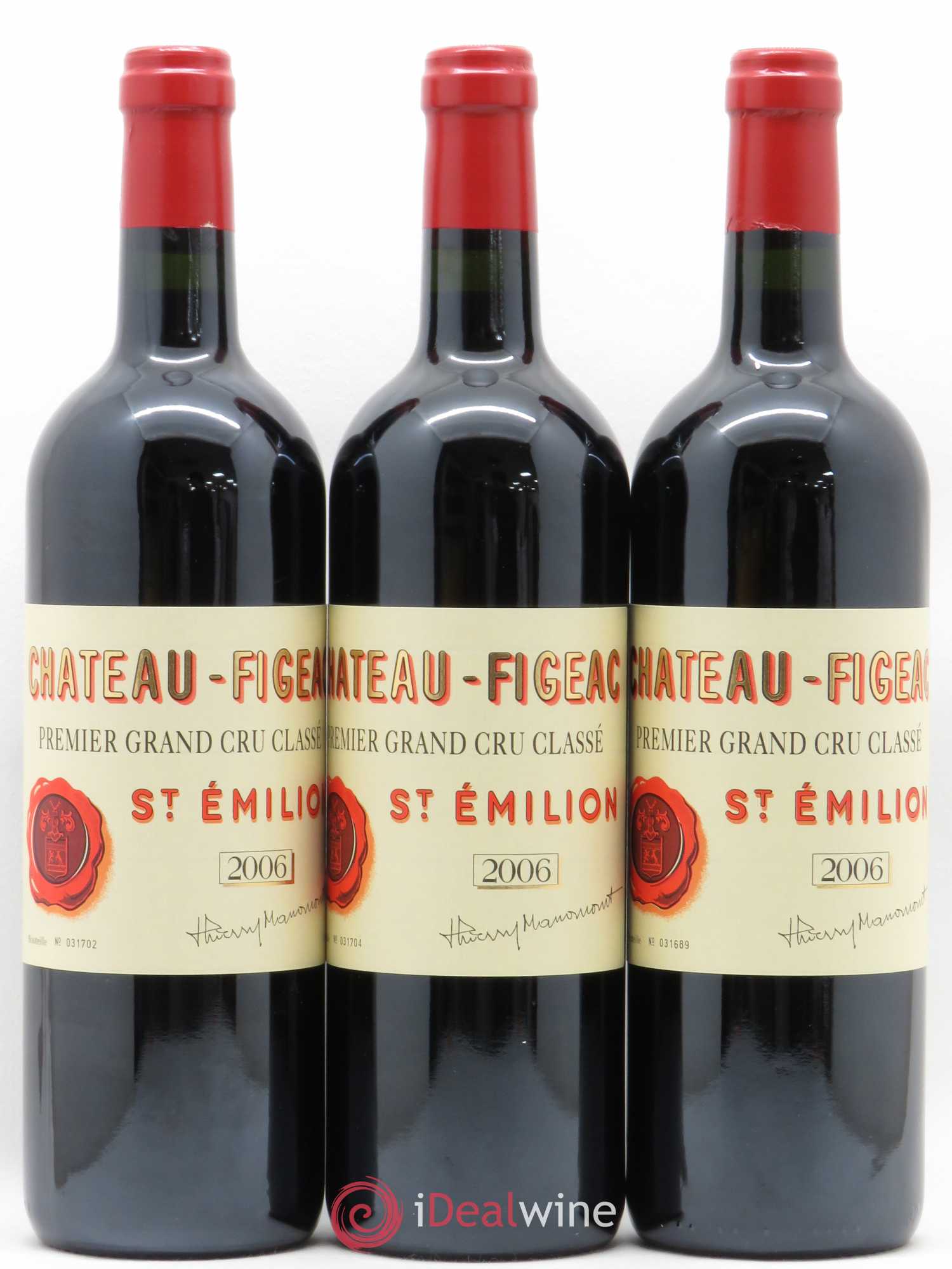 Château Figeac 1er Grand Cru Classé A 2006 - Lot de 3 bouteilles - 0