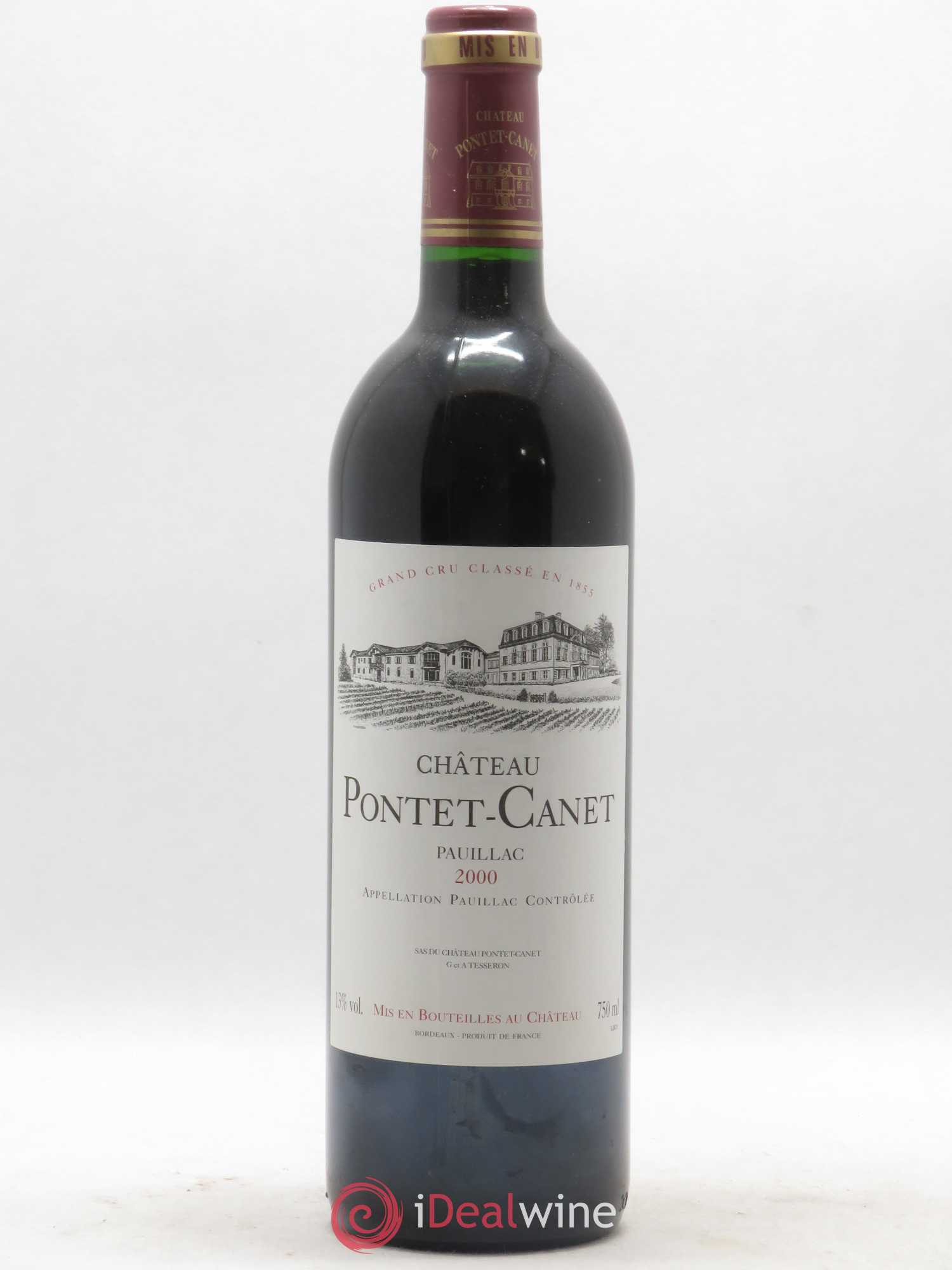 Château Pontet Canet 5ème Grand Cru Classé 2000 - Lot de 1 bouteille - 0
