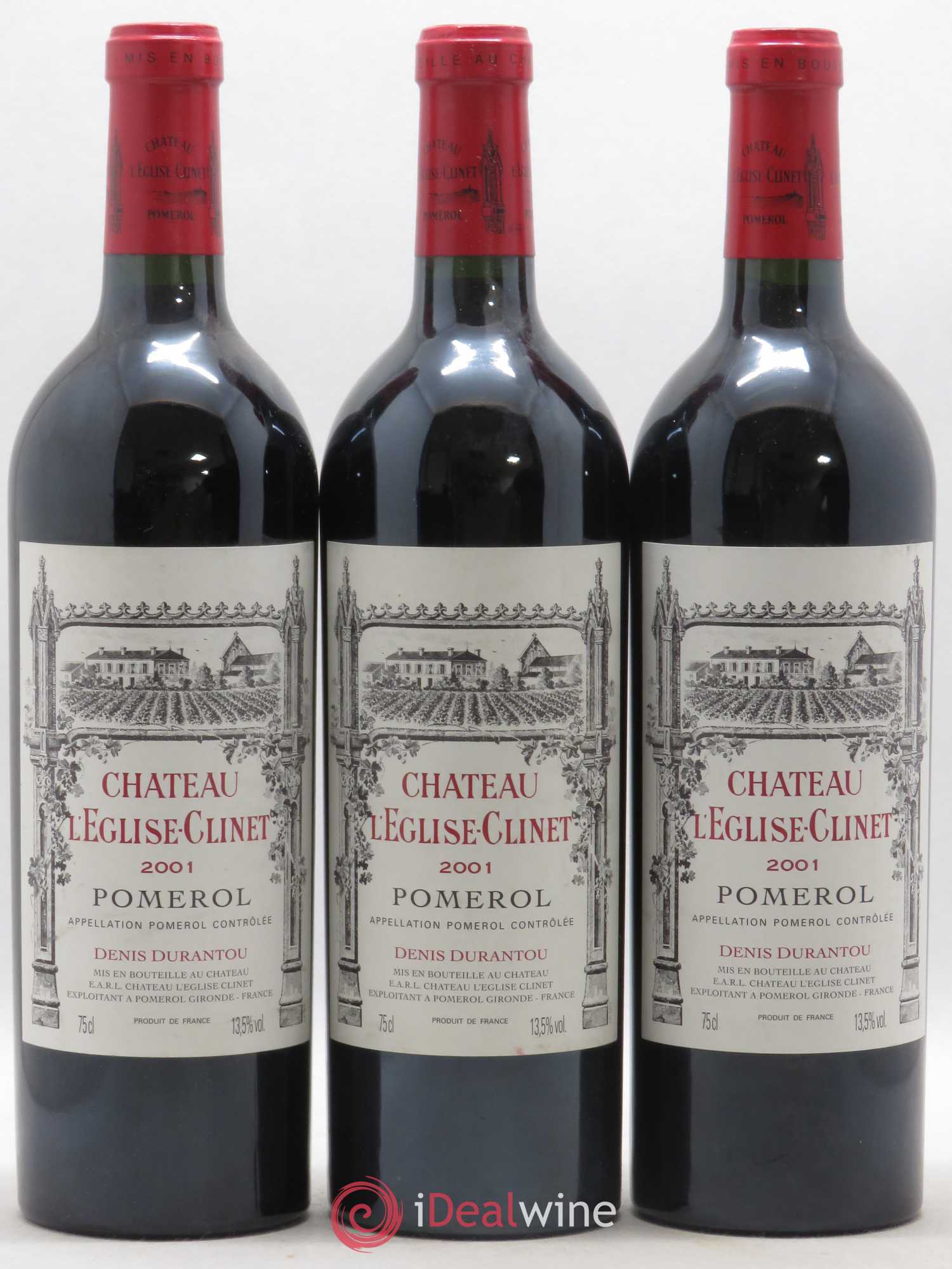 Château l' Église Clinet 2001 - Lot de 3 bouteilles - 0