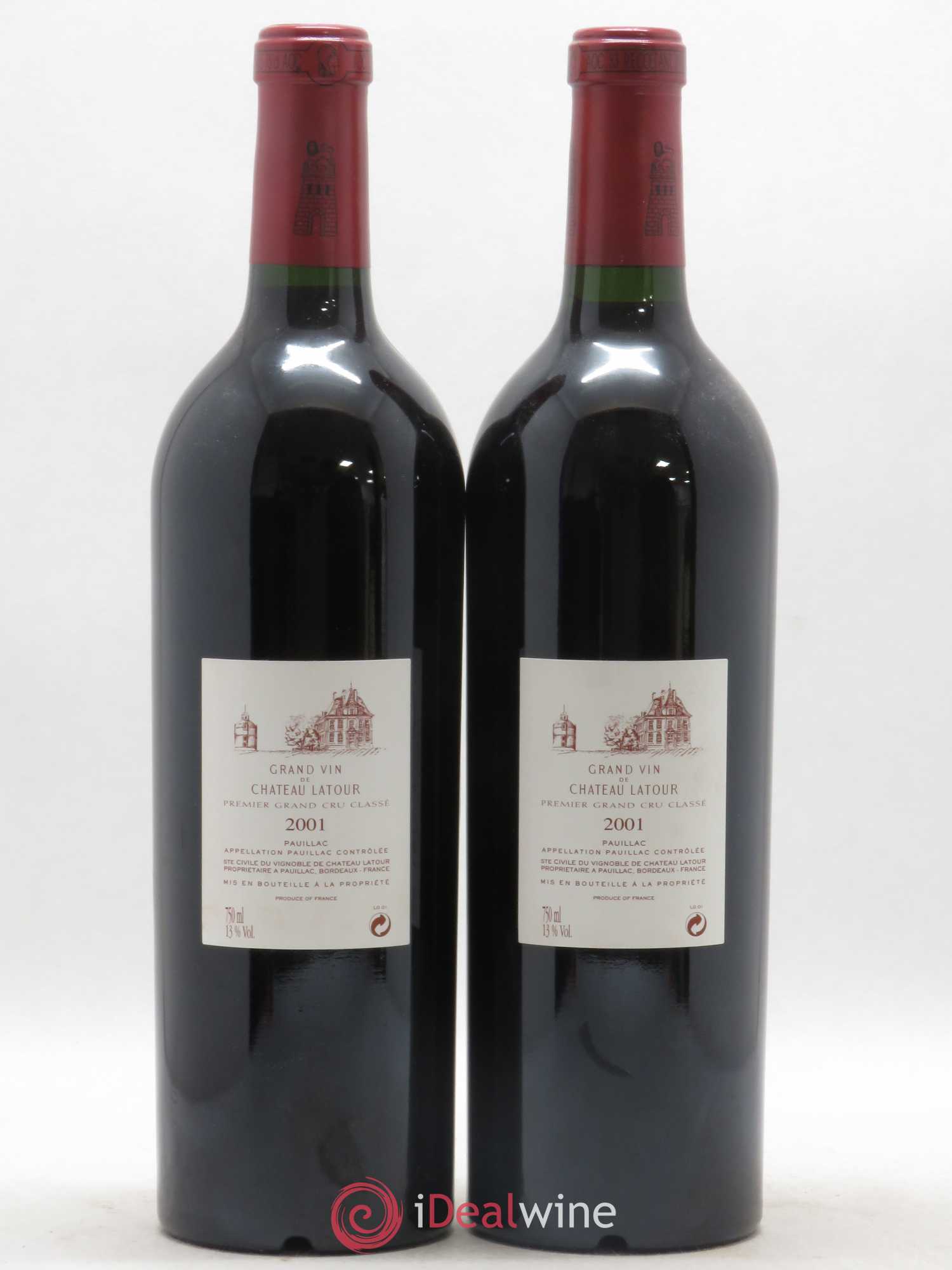 Château Latour 1er Grand Cru Classé 2001 - Lot de 2 bouteilles - 1