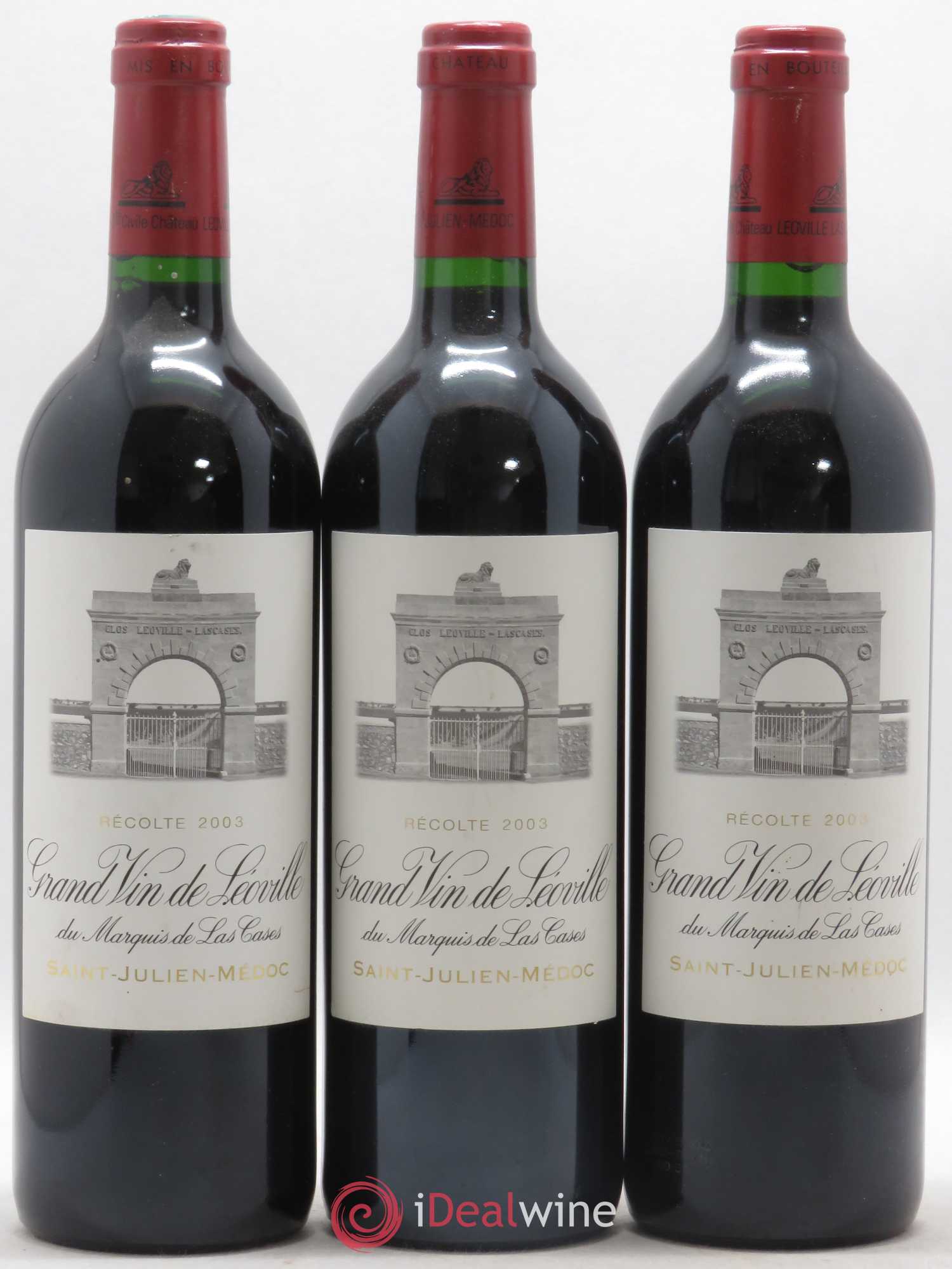 Château Léoville Las Cases 2ème Grand Cru Classé 2003 - Lot de 3 bouteilles - 0