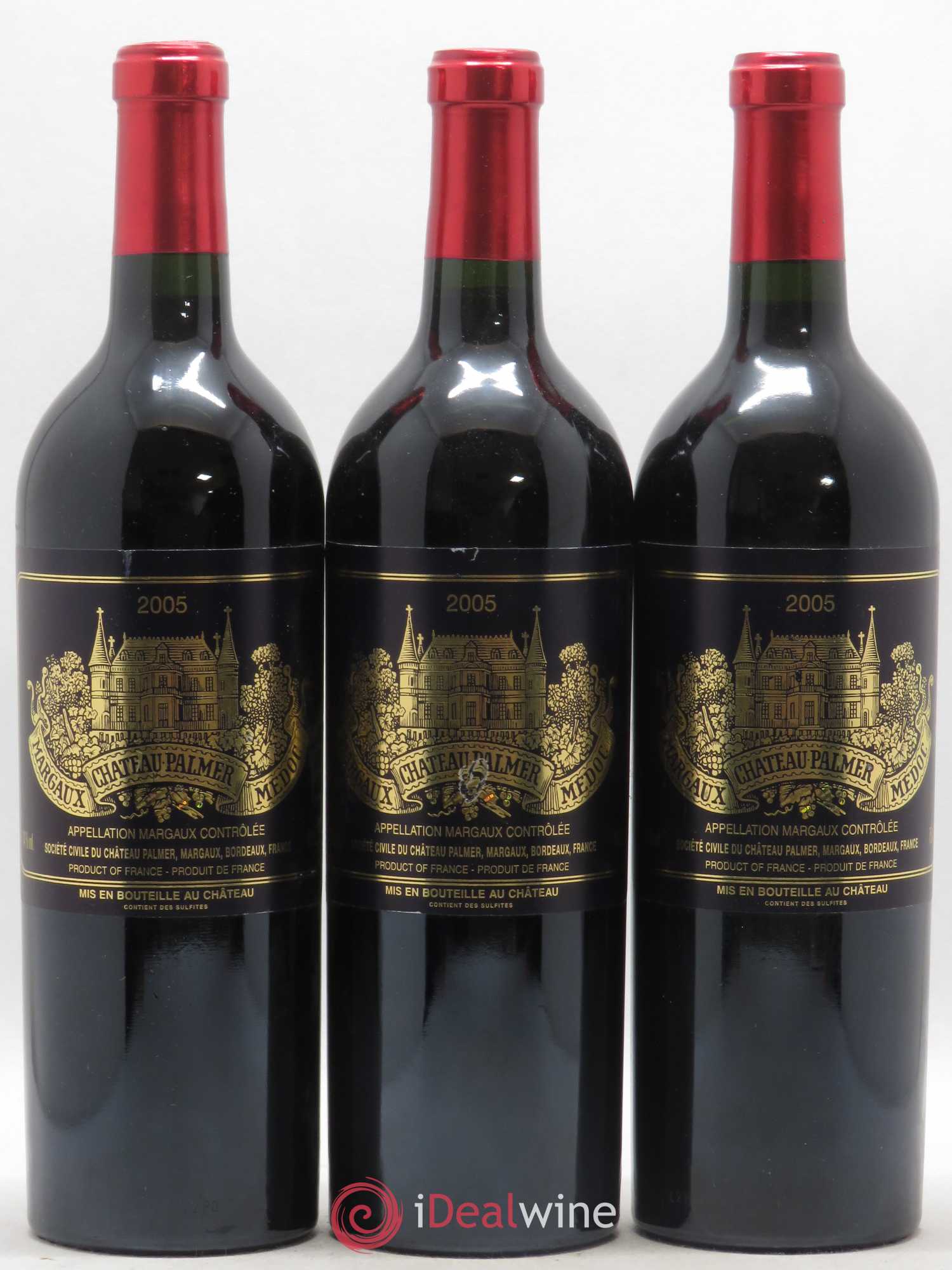 Château Palmer 3ème Grand Cru Classé 2005 - Lot de 3 bouteilles - 0
