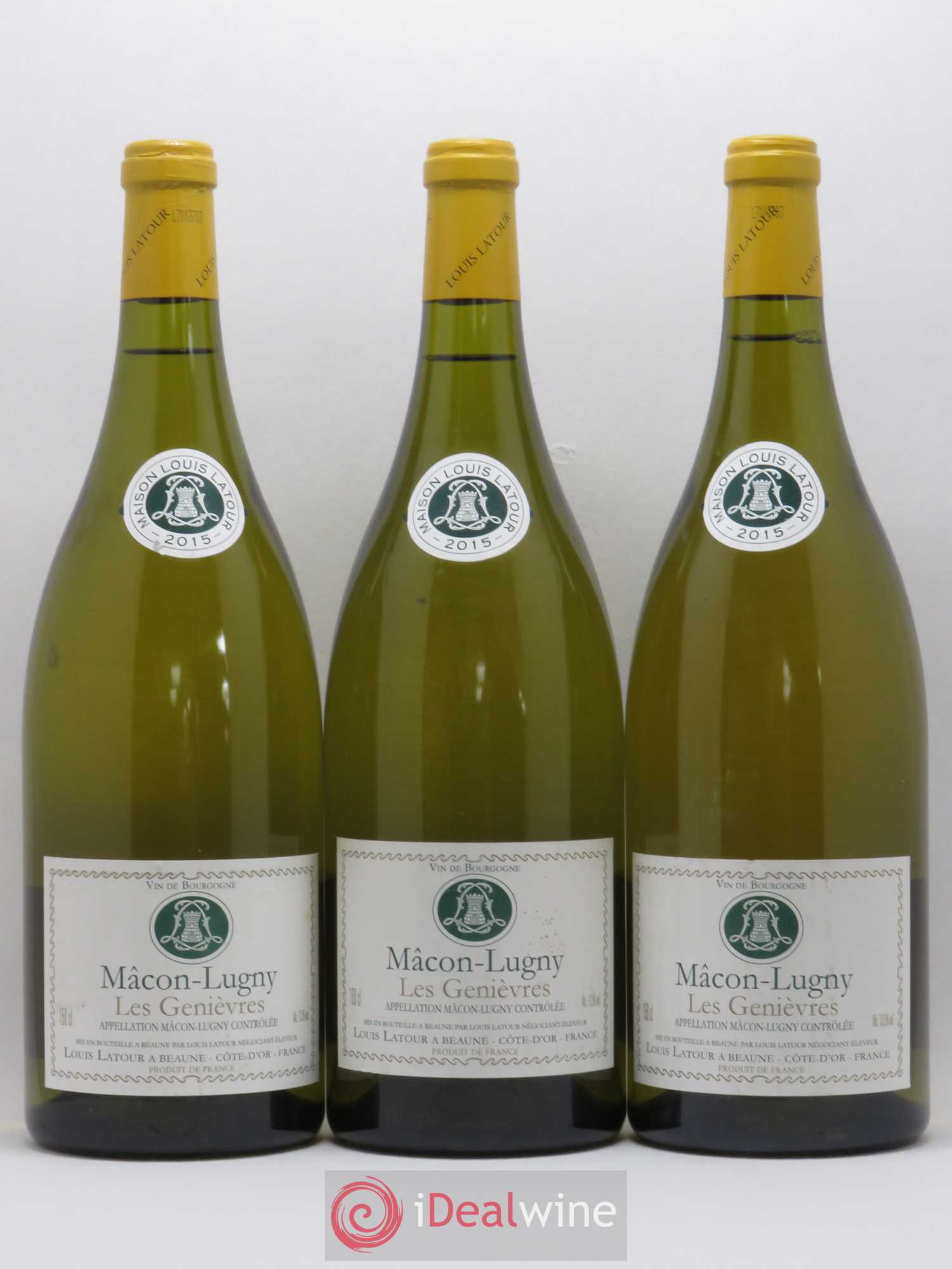 Mâcon Lugny Les Genievres Louis Latour (sans prix de réserve) 2015 - Posten von 3 Magnum - 0