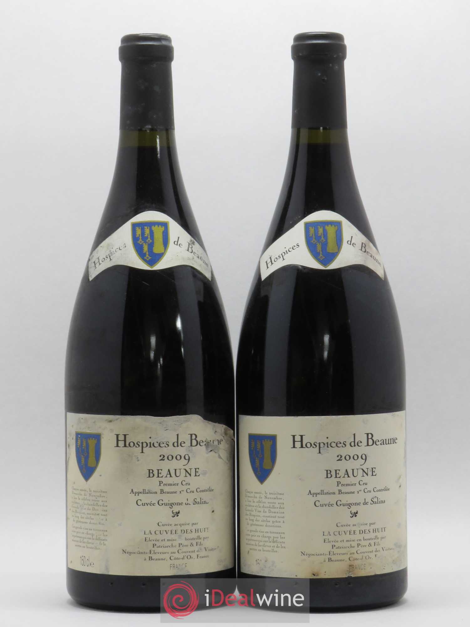 Beaune 1er Cru Guigone de Salins Hospices de Beaune Acquise par LA CUVEE DES HUIT Mise Patriarche & Fils 2015 - Posten von 2 Magnum - 0
