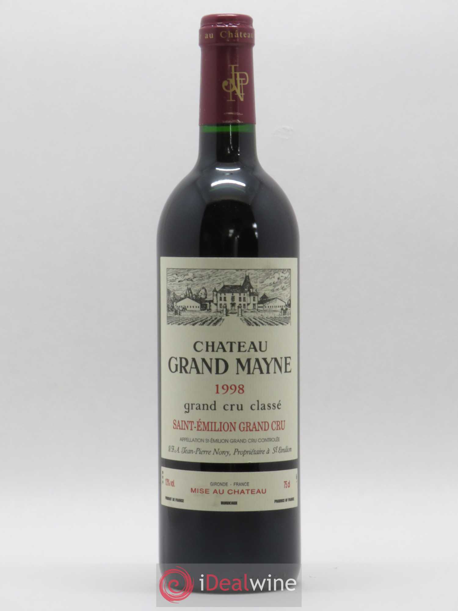 Château Grand Mayne Grand Cru Classé 1998 - Lot de 1 bouteille - 0